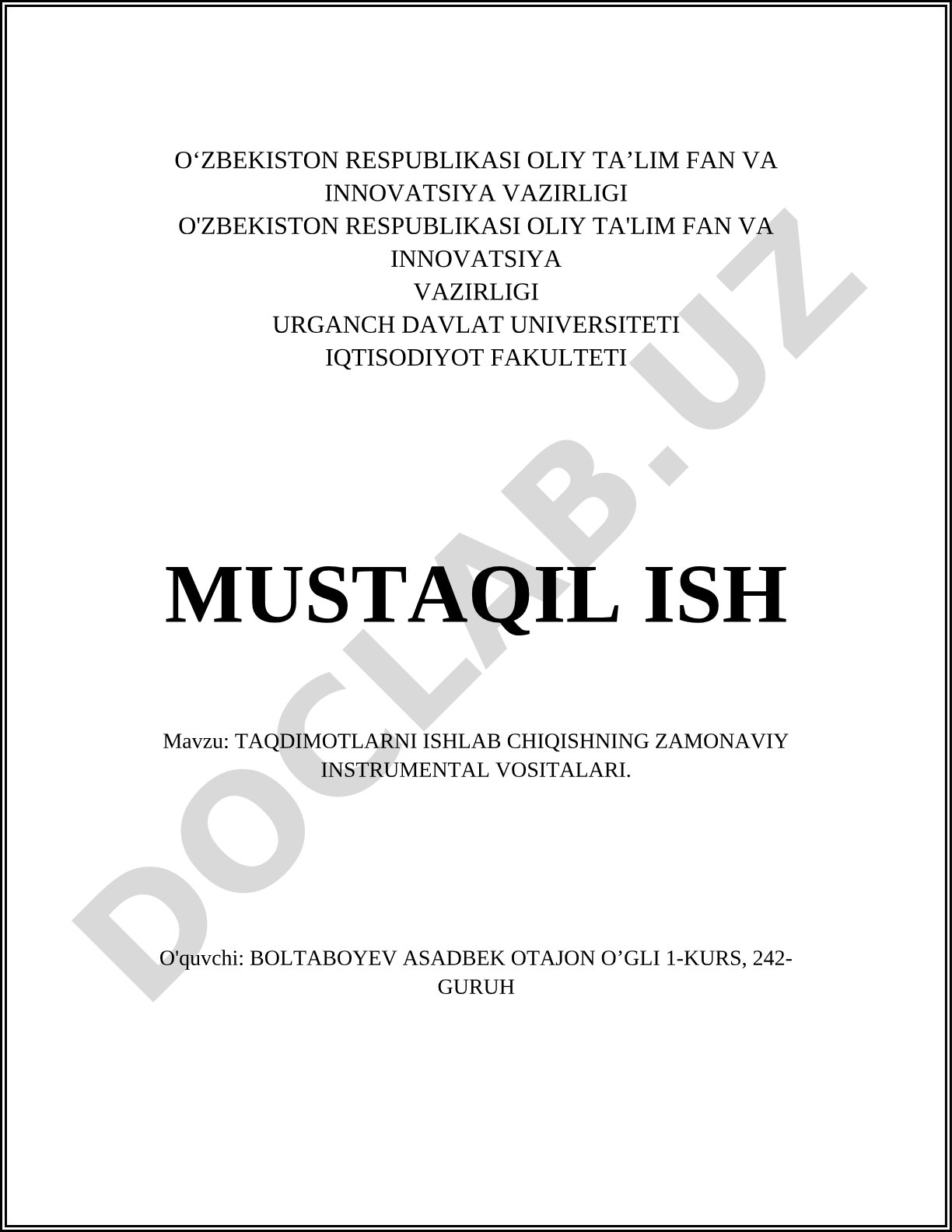 Taqdimotlarni ishlab chiqishning zamonaviy instrumental vositalari