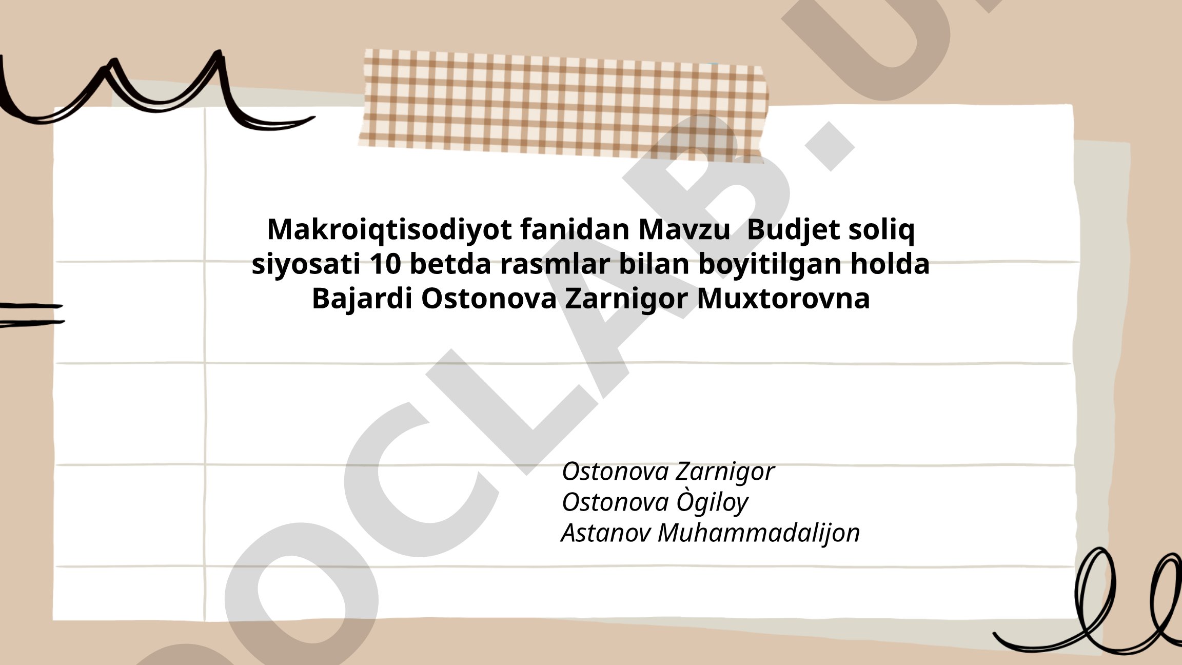 Budjet soliq siyosati