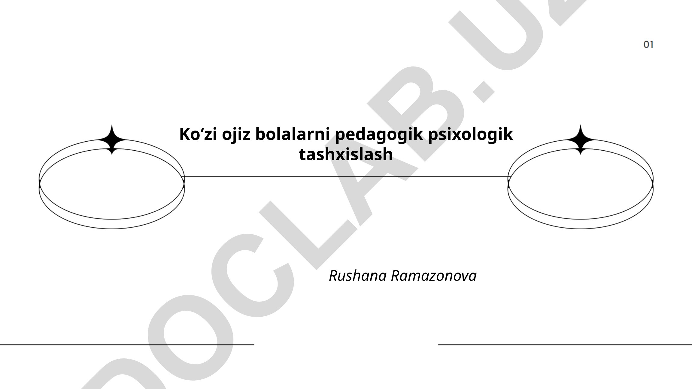 Koʻzi ojiz bolalarni pedagogik psixologik tashxislash