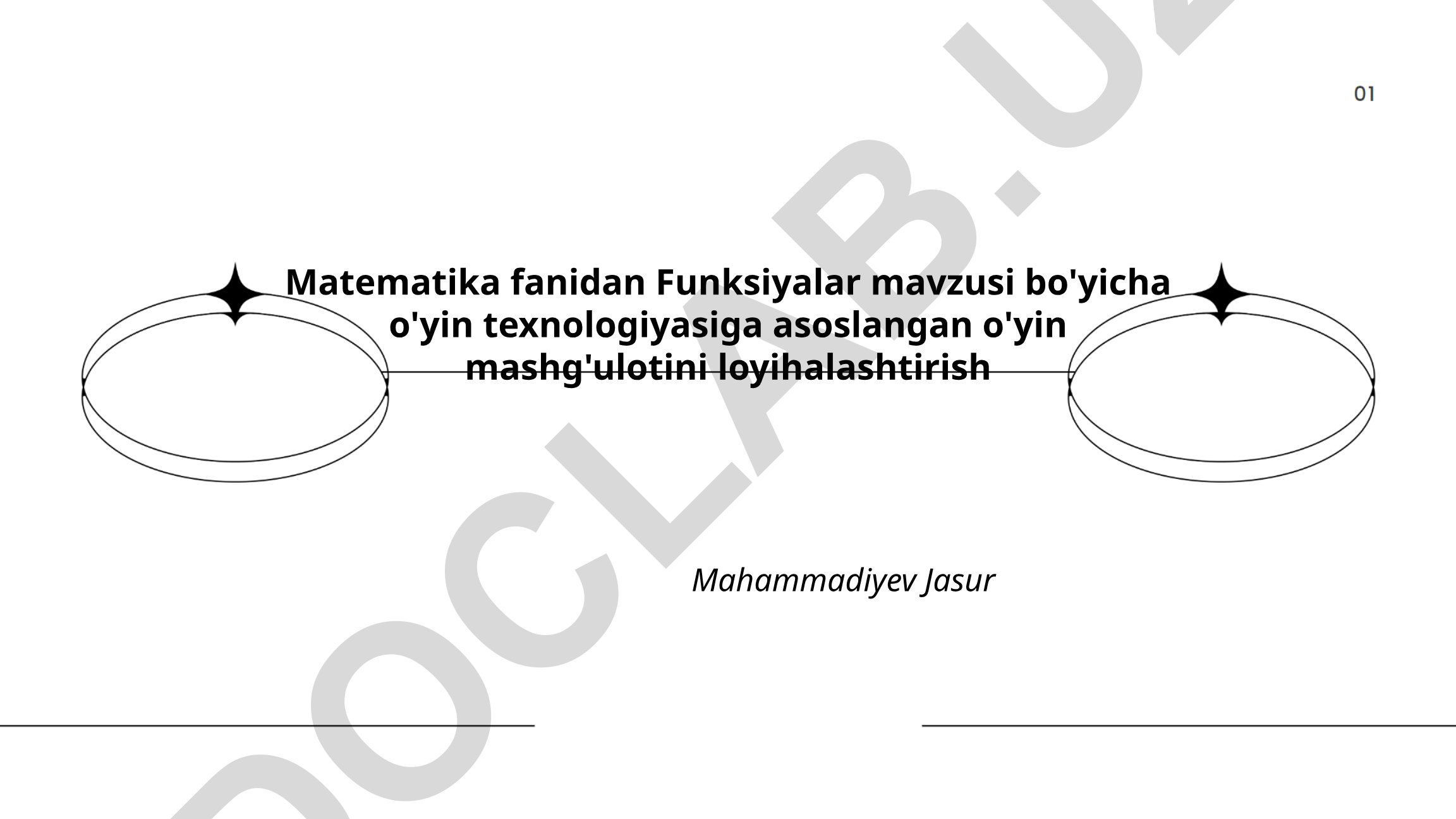 Matematika fanidan Funksiyalar mavzusi bo'yicha o'yin texnologiyasiga asoslangan o'yin mashg'ulotini loyihalashtirish