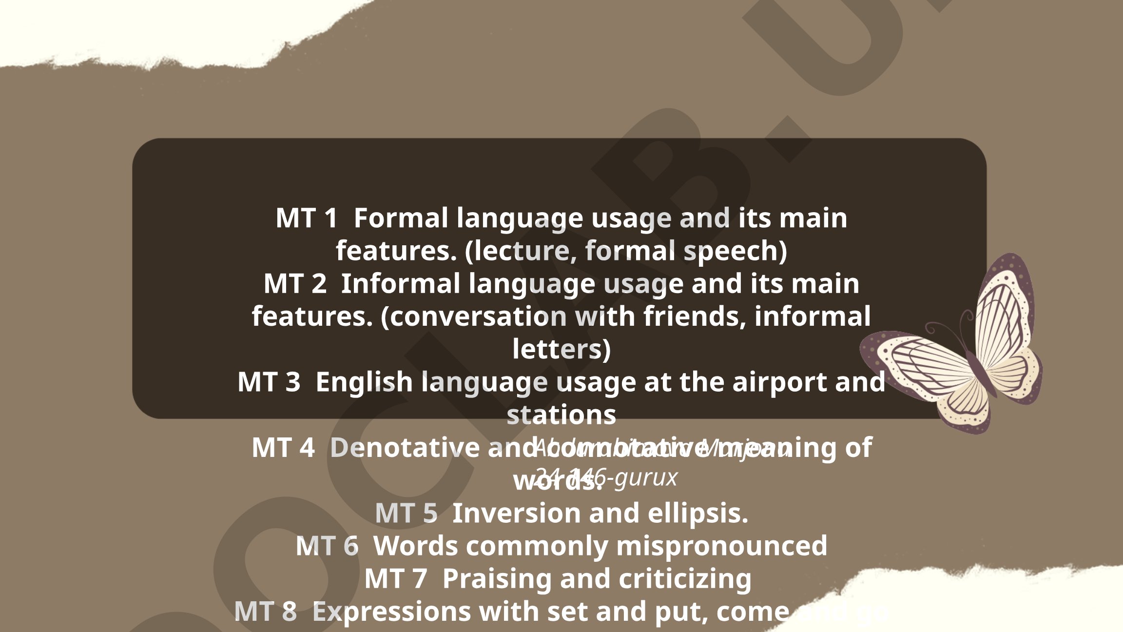 Formal and Informal Language Usage in English