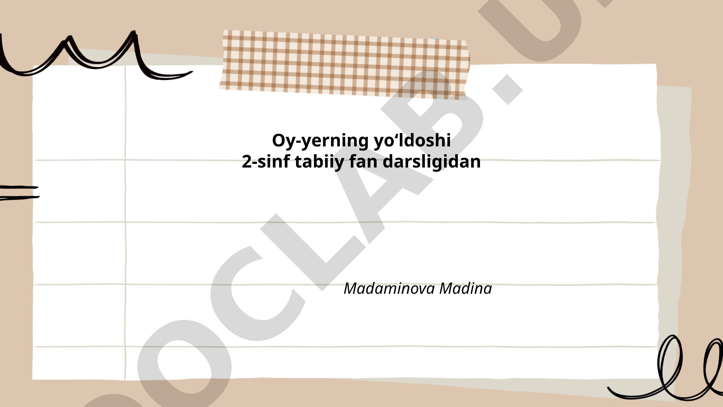 Oy-yerning yoʻldoshi va Quyosh sistemasi