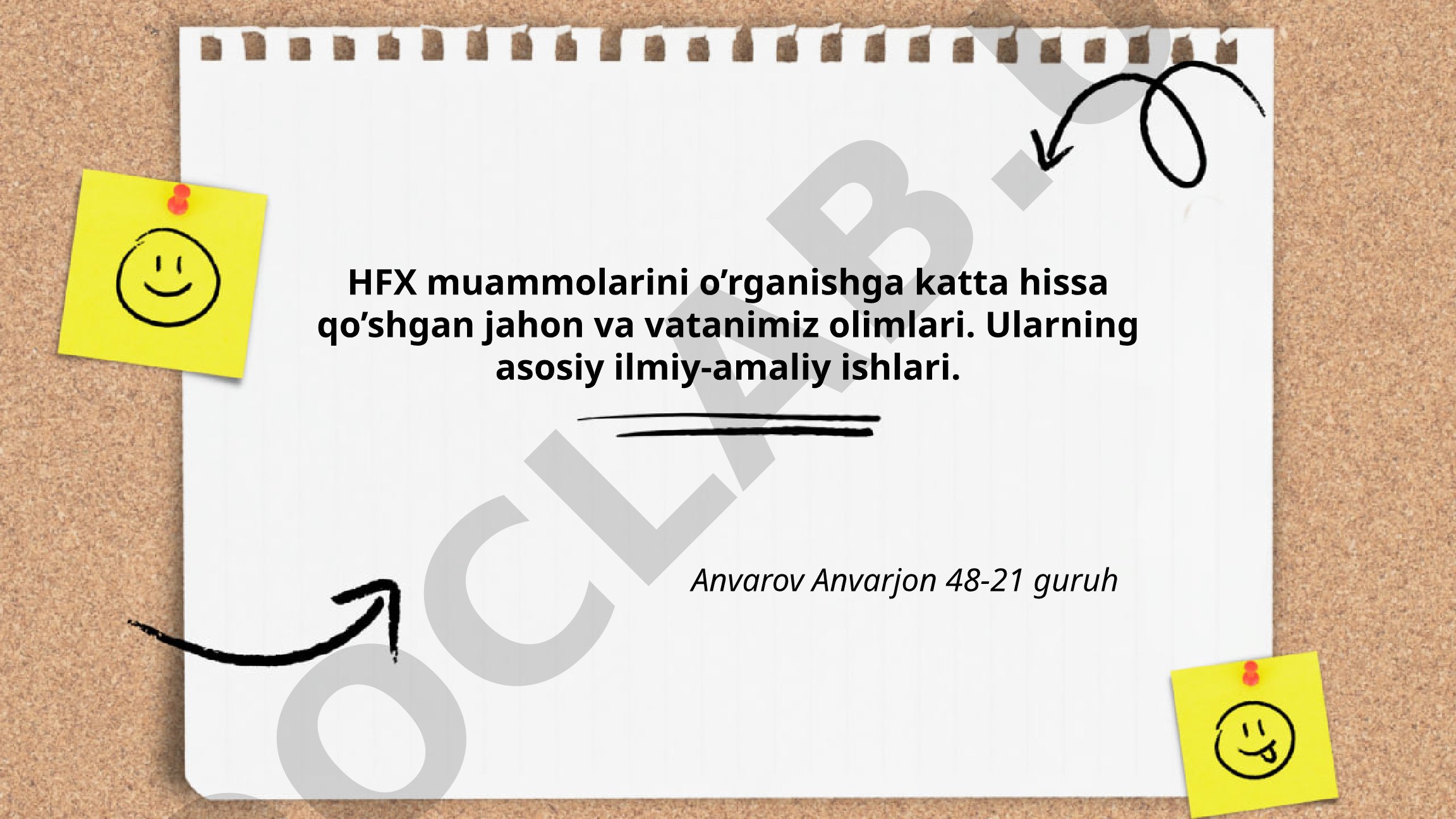 HFX muammolarini o'rganishga katta hissa qo'shgan jahon va vatanimiz olimlari