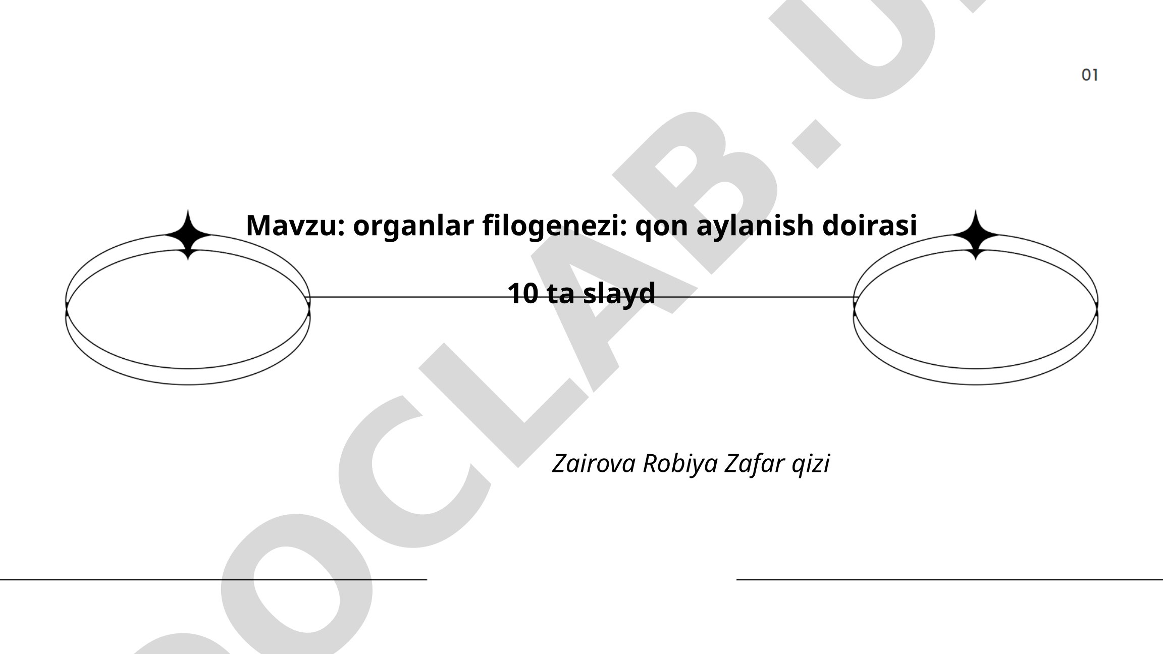 Organlar filogenezi: qon aylanish doirasi