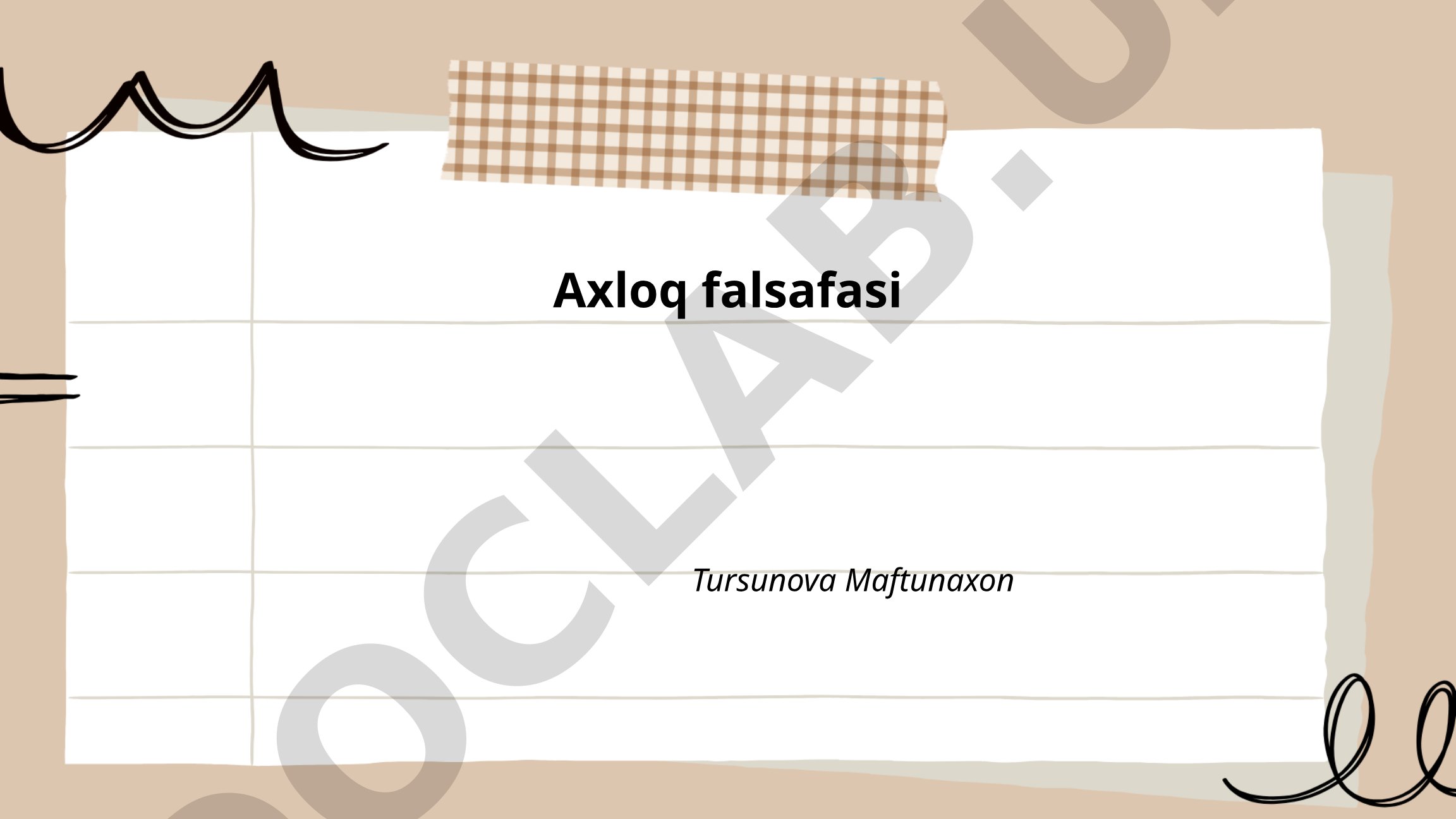 Axloq falsafasi
