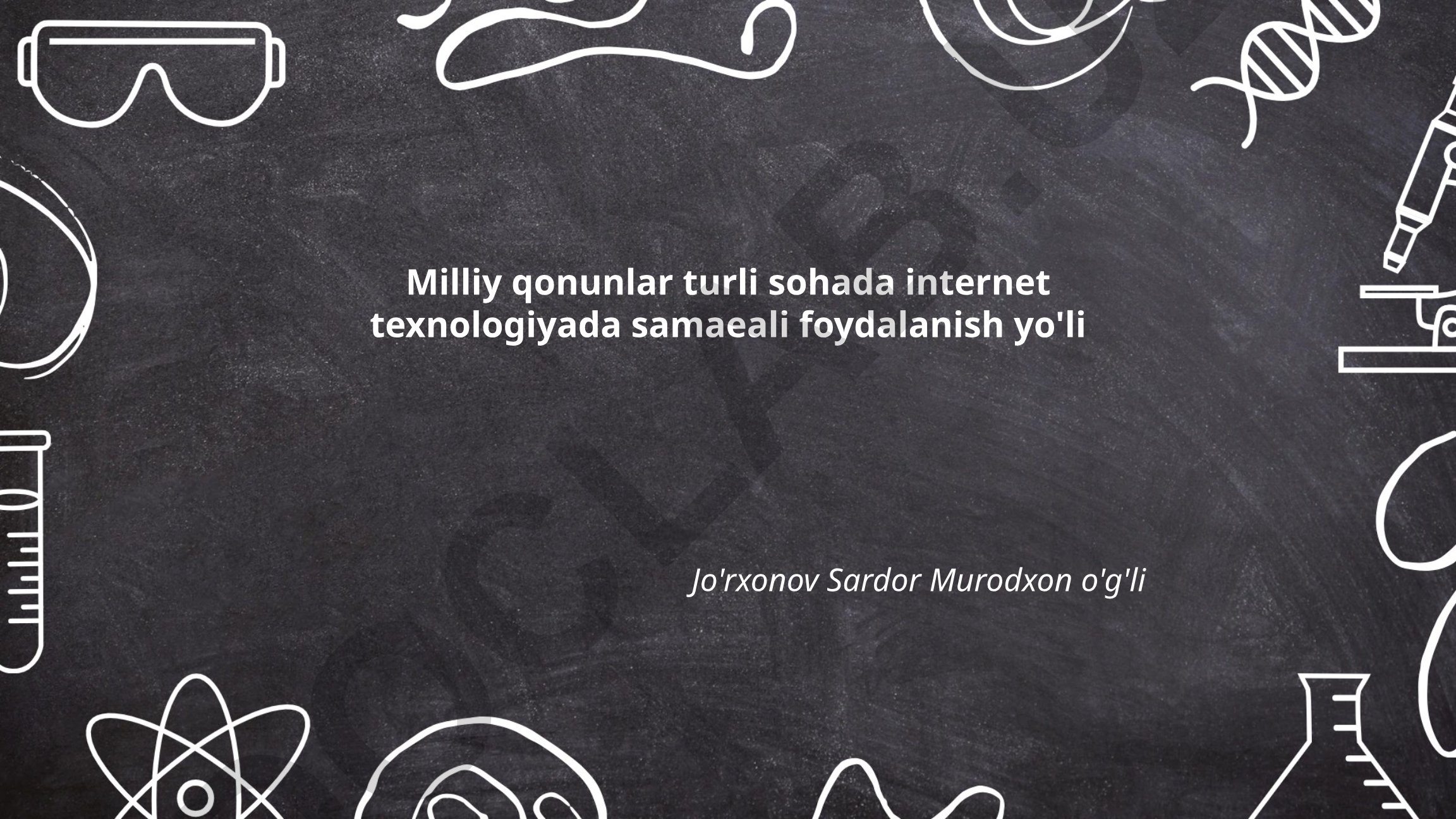 Internet texnologiyalarida milliy qonunlar asosida axborot xavfsizligini ta'minlash