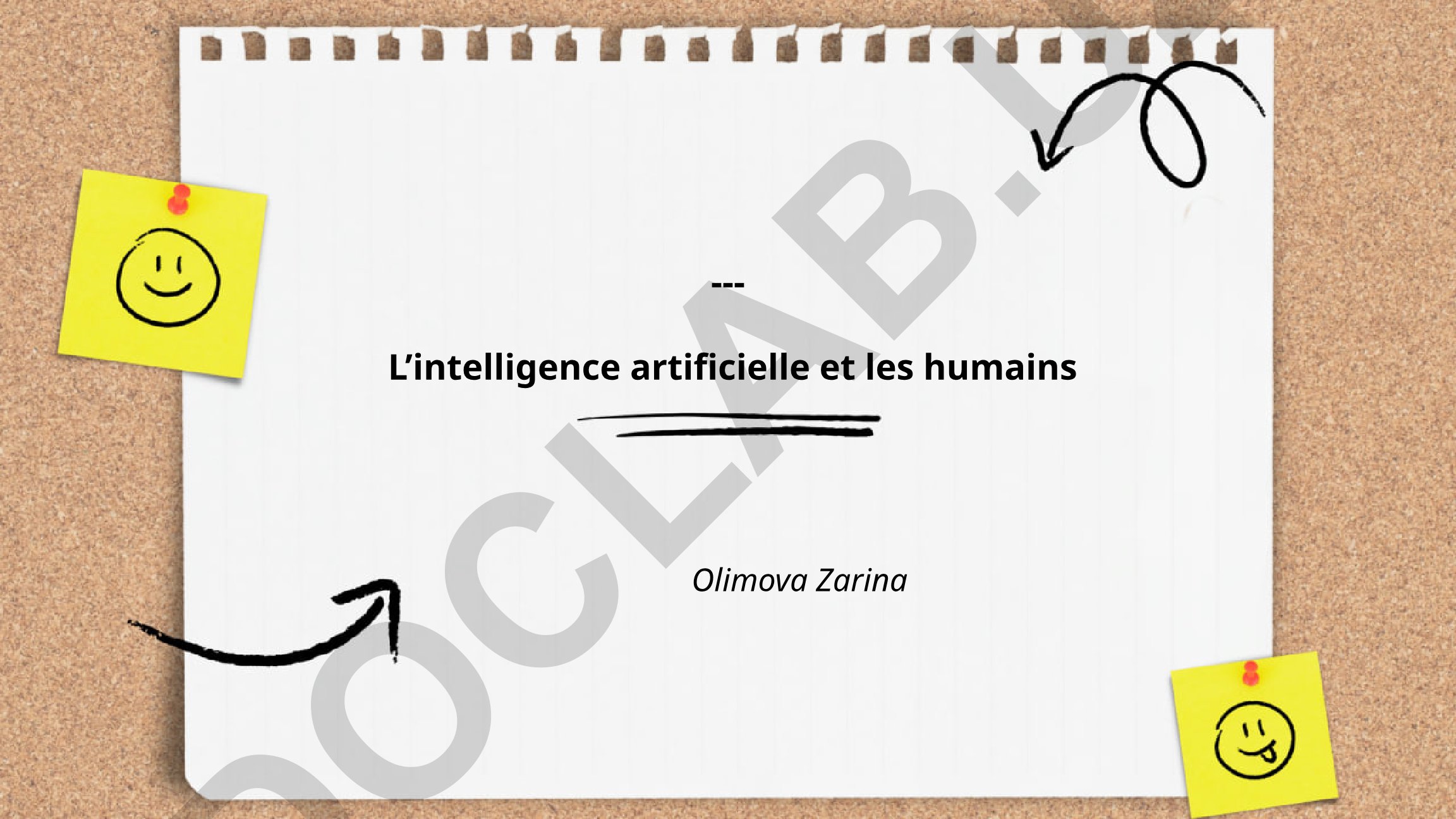L'intelligence artificielle et les humains