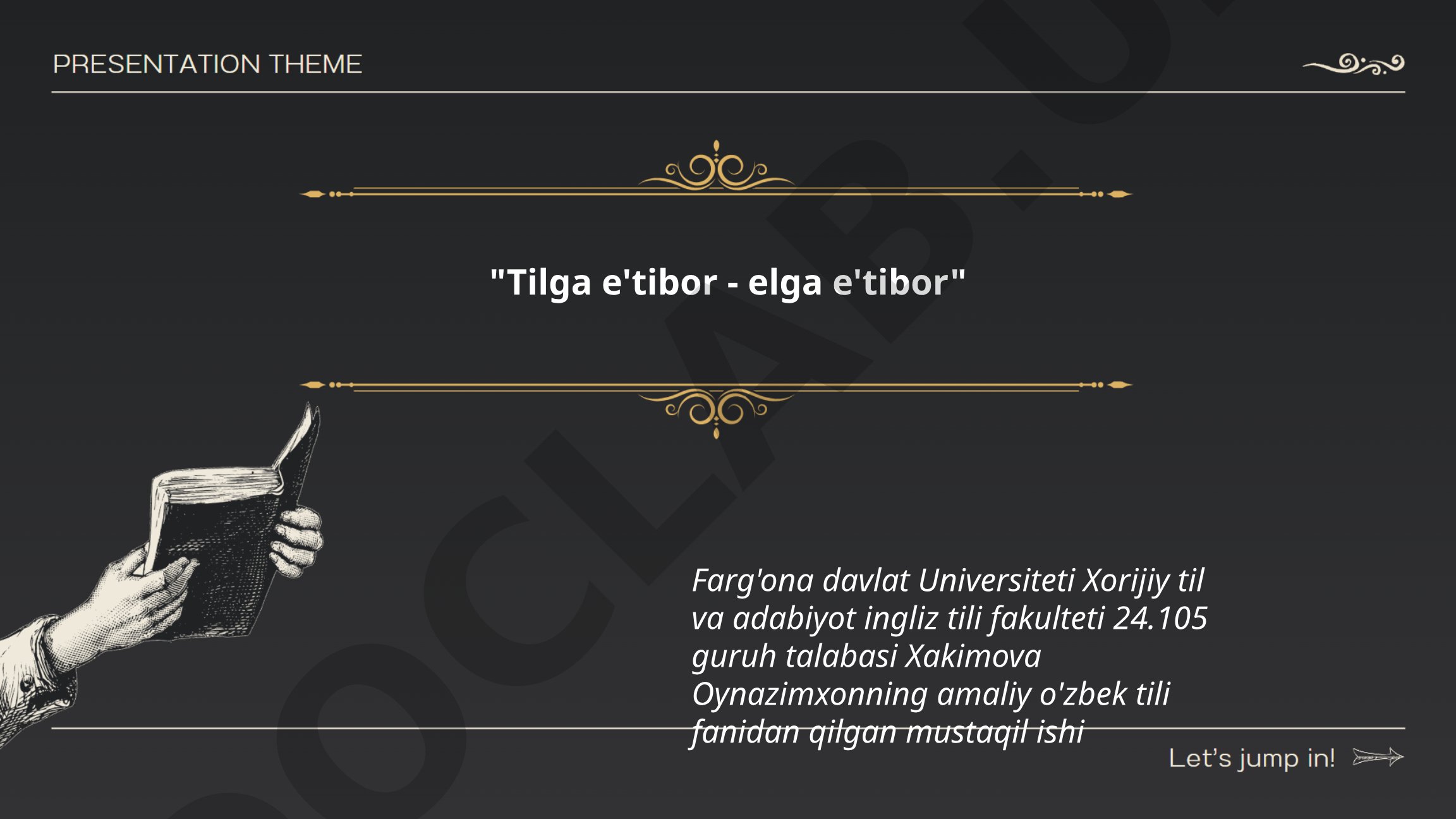 Tilga e'tibor - elga e'tibor