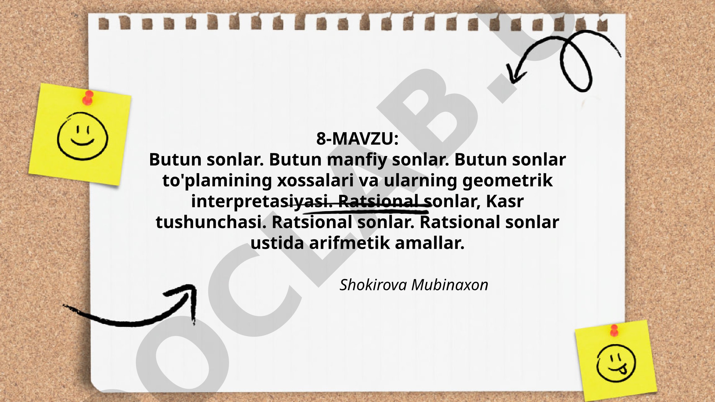 Butun sonlar va ratsional sonlar