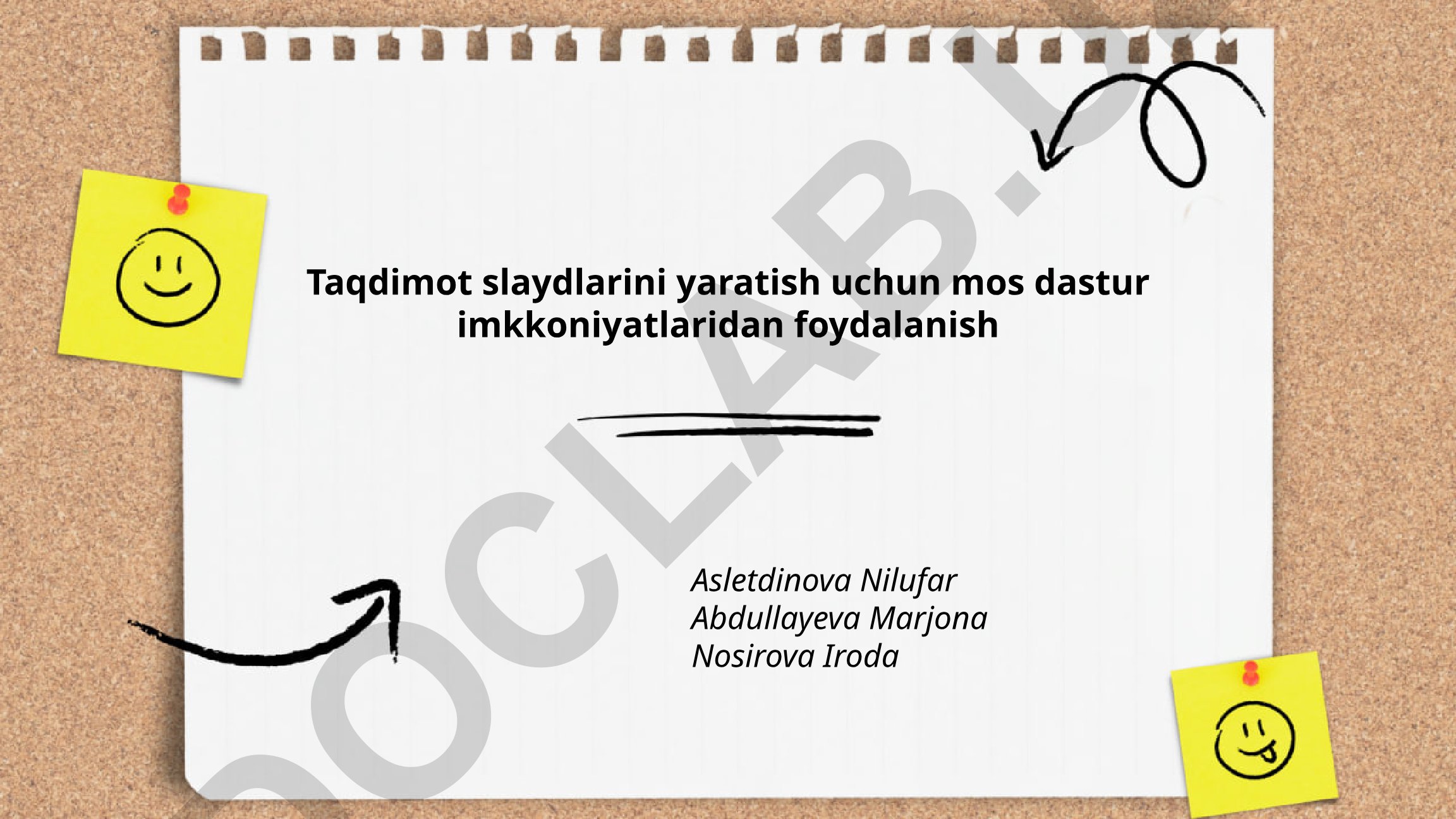 Taqdimot slaydlarini yaratish uchun dastur imkoniyatlari