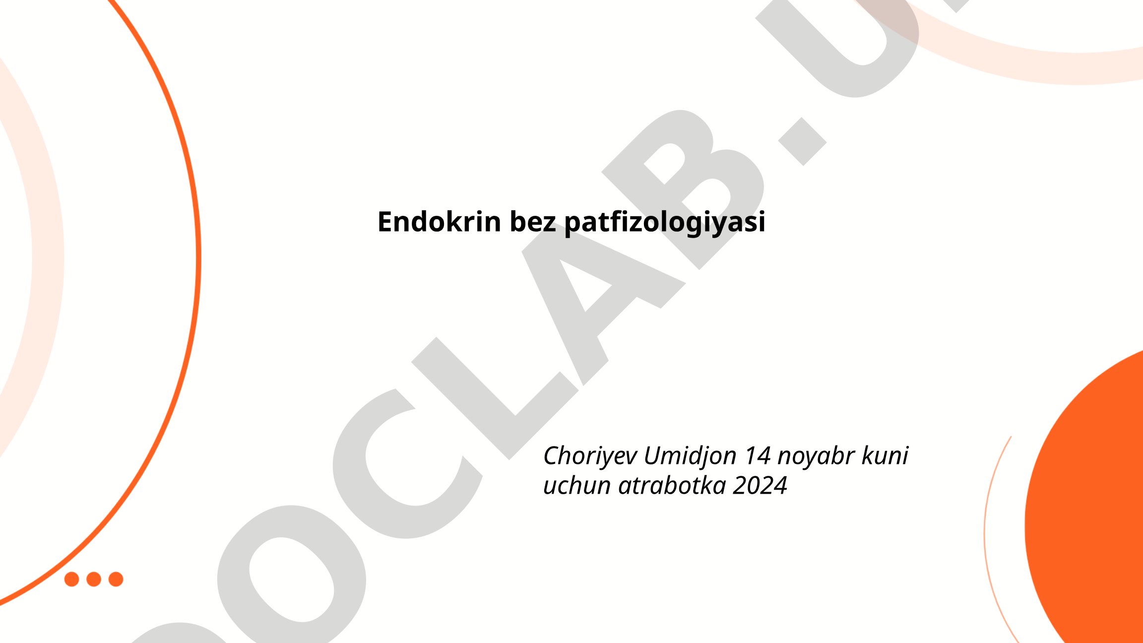 Endokrin bez patfizologiyasi