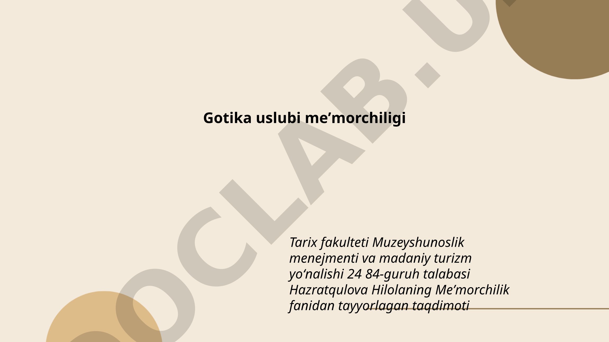 Gotika uslubi meʼmorchiligi