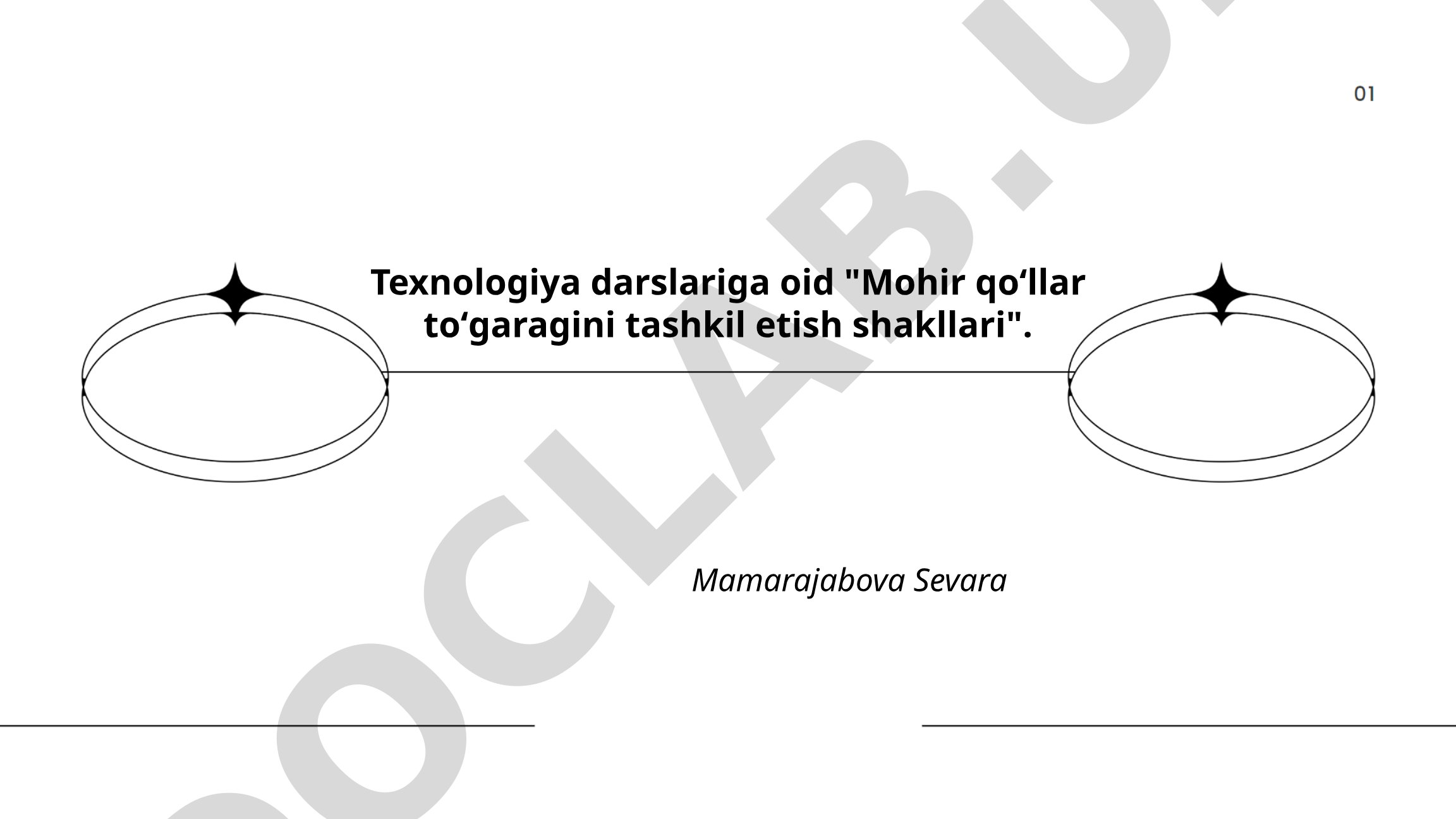 Mohir qo'llar to'garagini tashkil etish shakllari