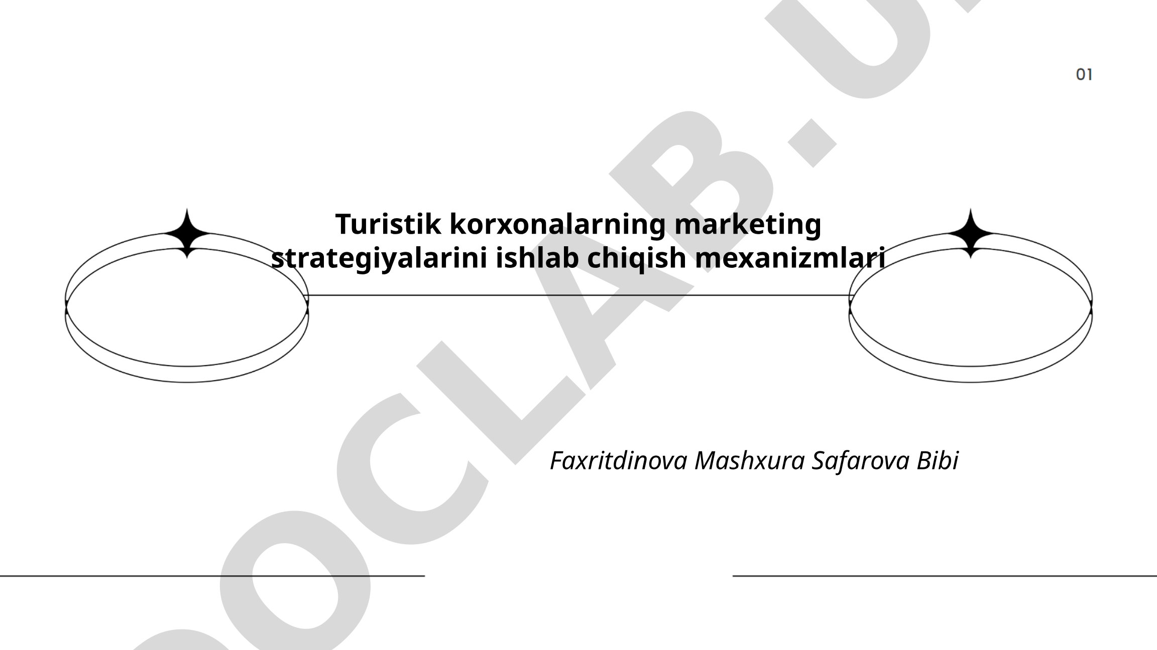 Turistik korxonalarning marketing strategiyalarini ishlab chiqish mexanizmlari