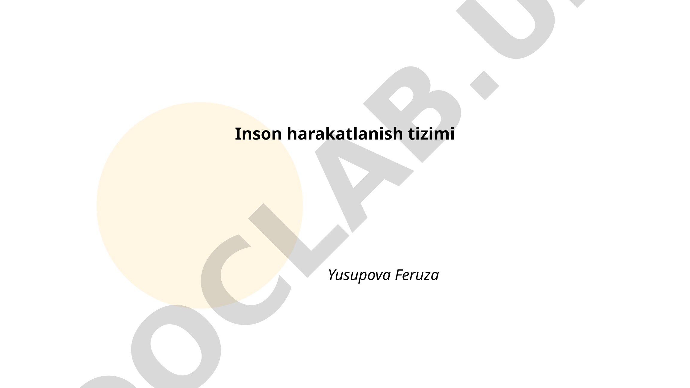 Inson harakatlanish tizimi