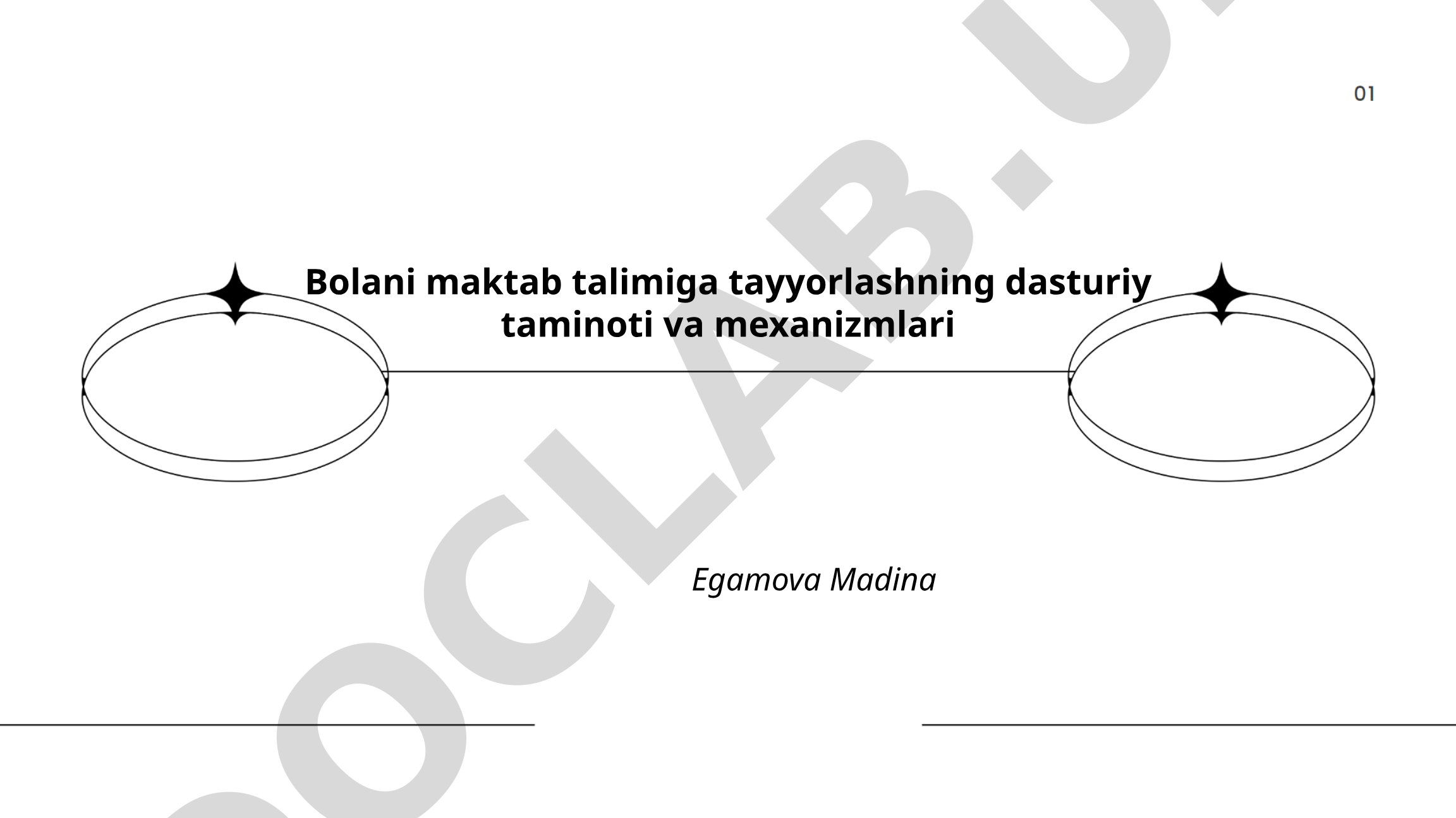 Bolani maktab ta'limiga tayyorlashning dasturiy taminoti va mexanizmlari