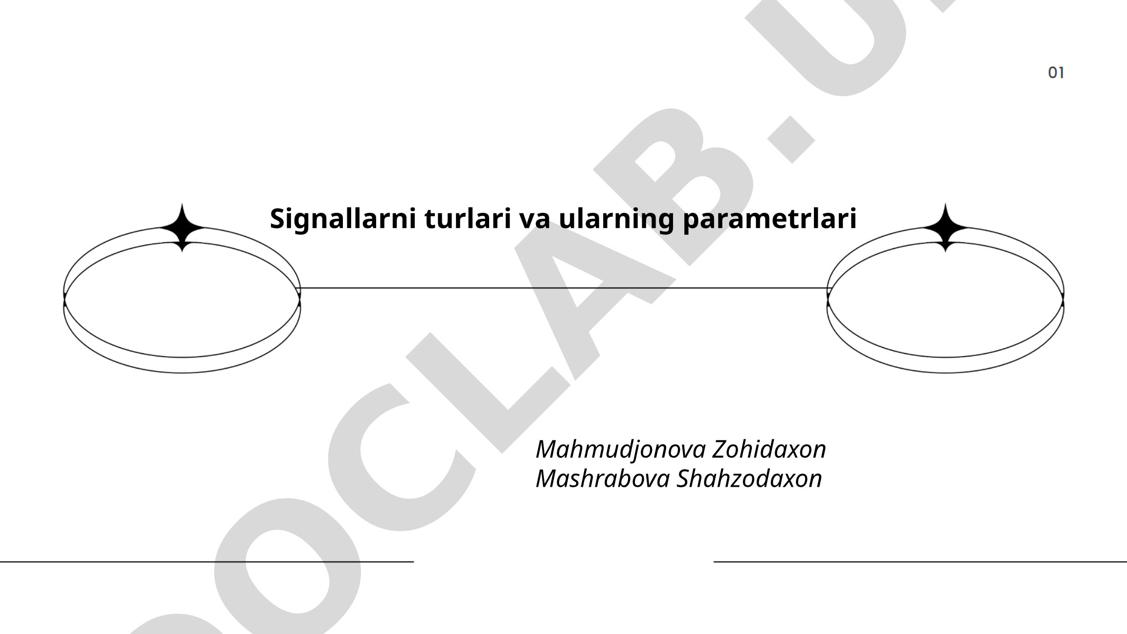 Signallarni turlari va ularning parametrlari