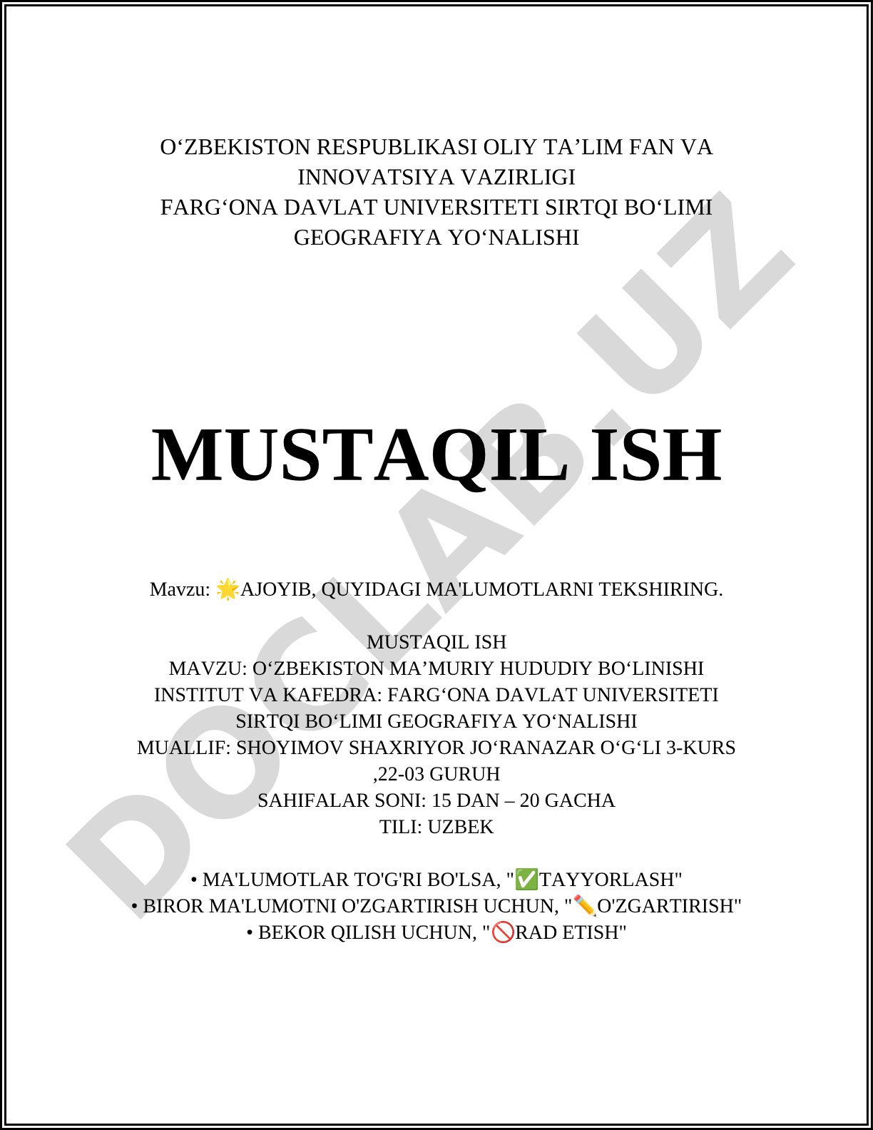 O'zbekiston ma'muriy hududiy bo'linishi