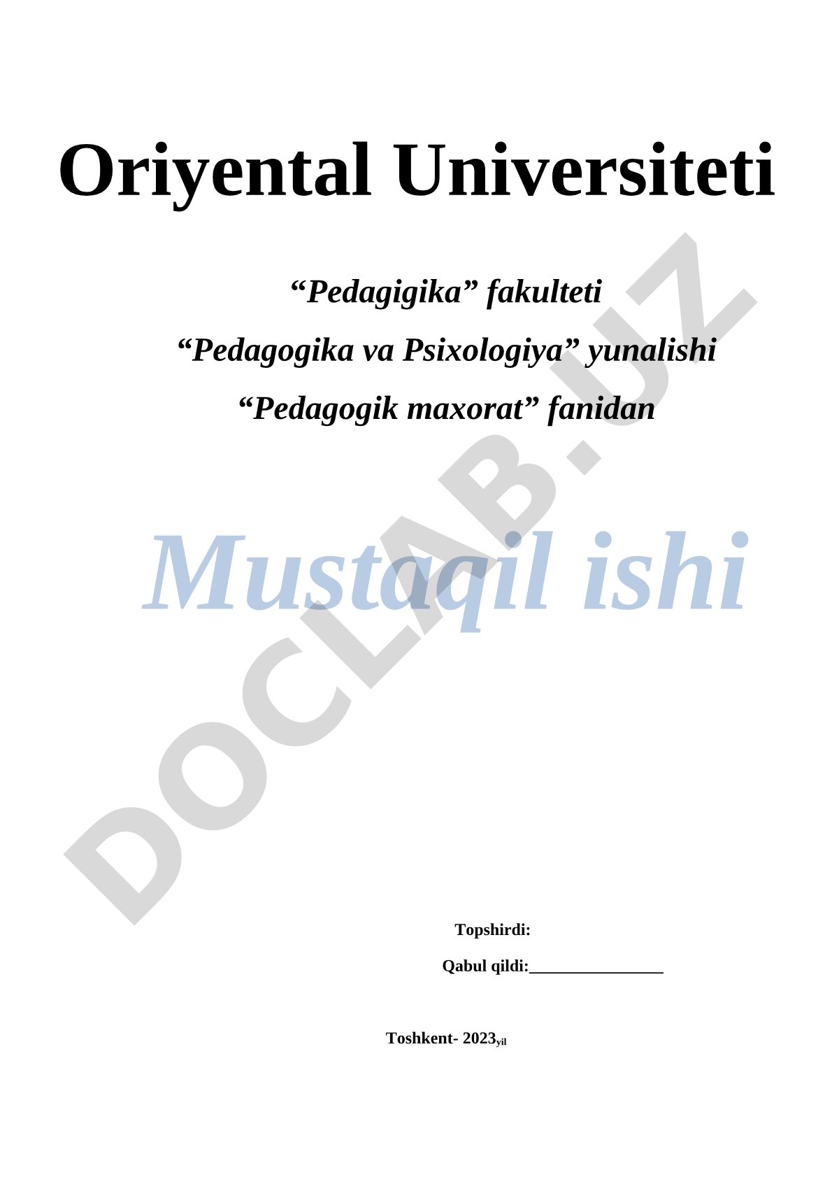 Kreativlik pedagogik ijodkorlikning asosi sifatida.