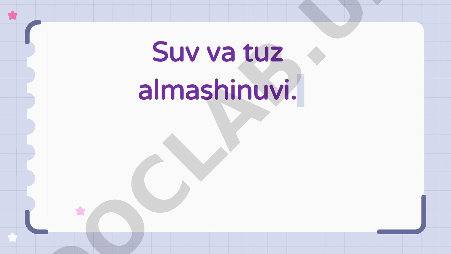 Suv va tuz almashinuvi