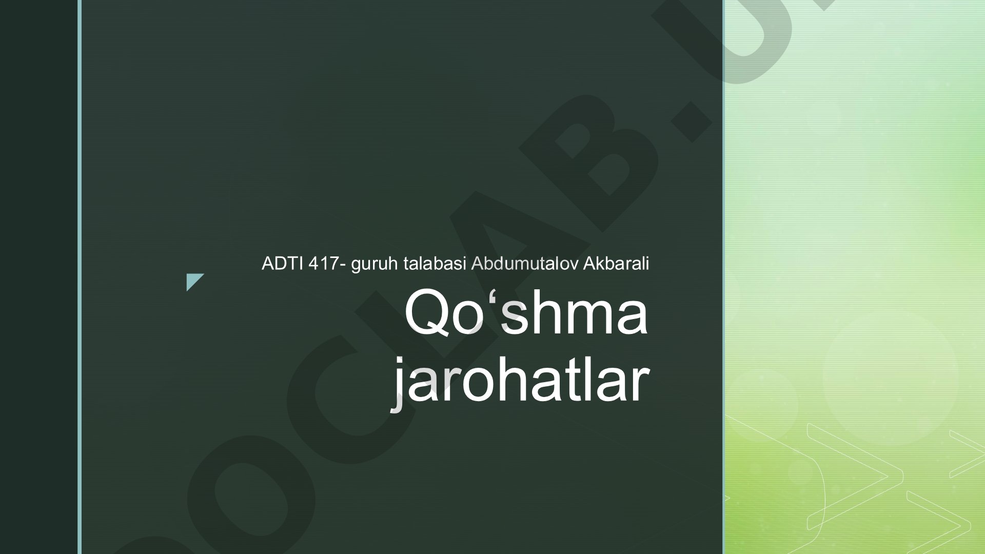 Qo‘shma jarohatlar