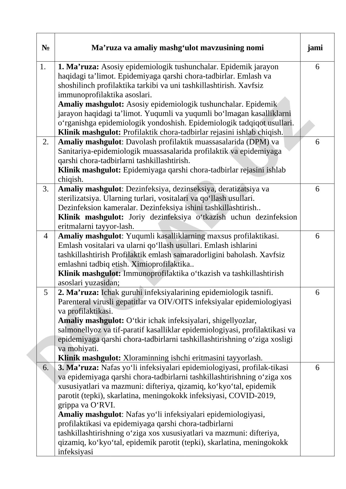 Asosiy epidemiologik tushunchalar va epidemiyaga qarshi chora-tadbirlar