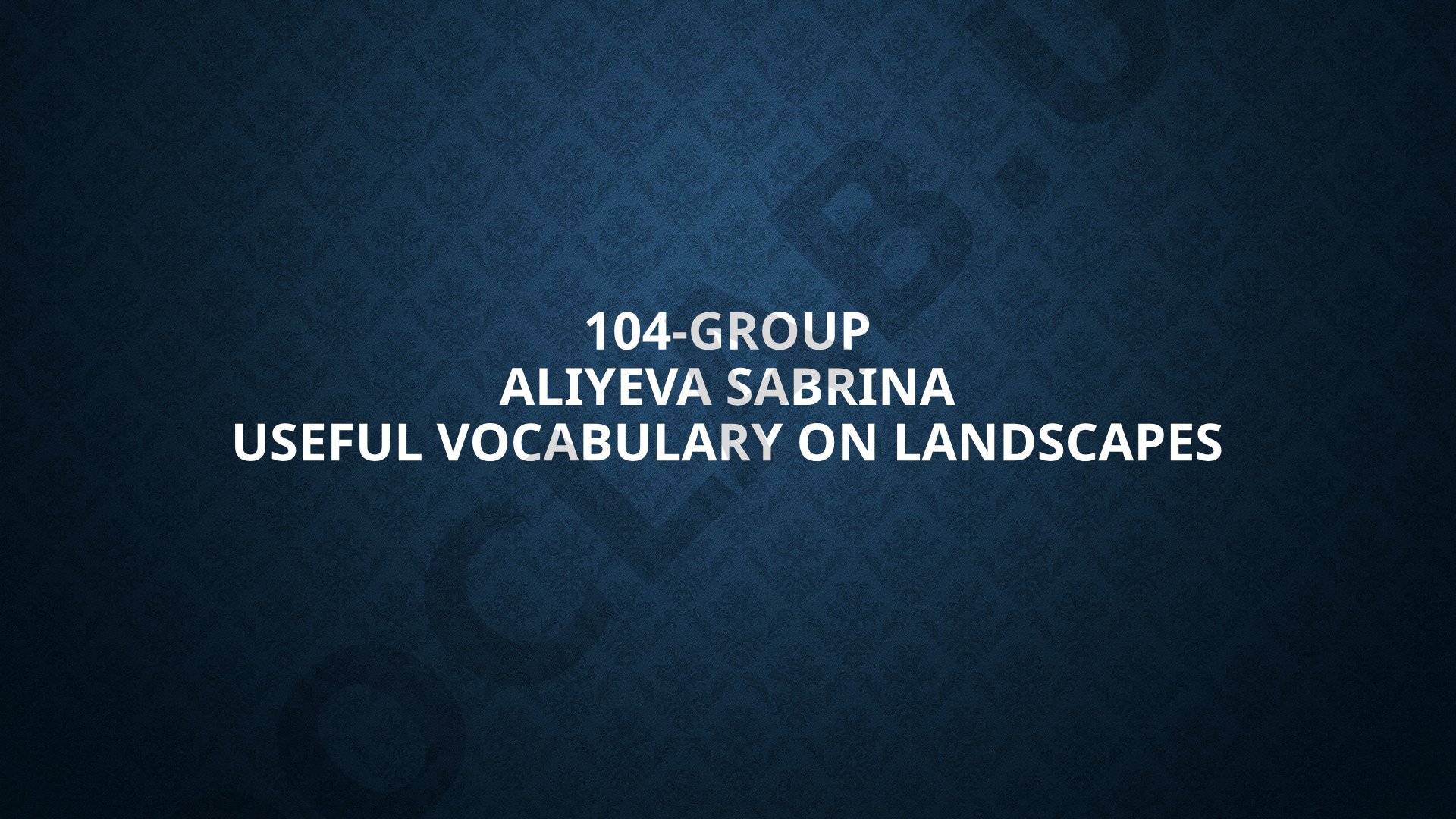 Landscape vocabulary for landscaping industry