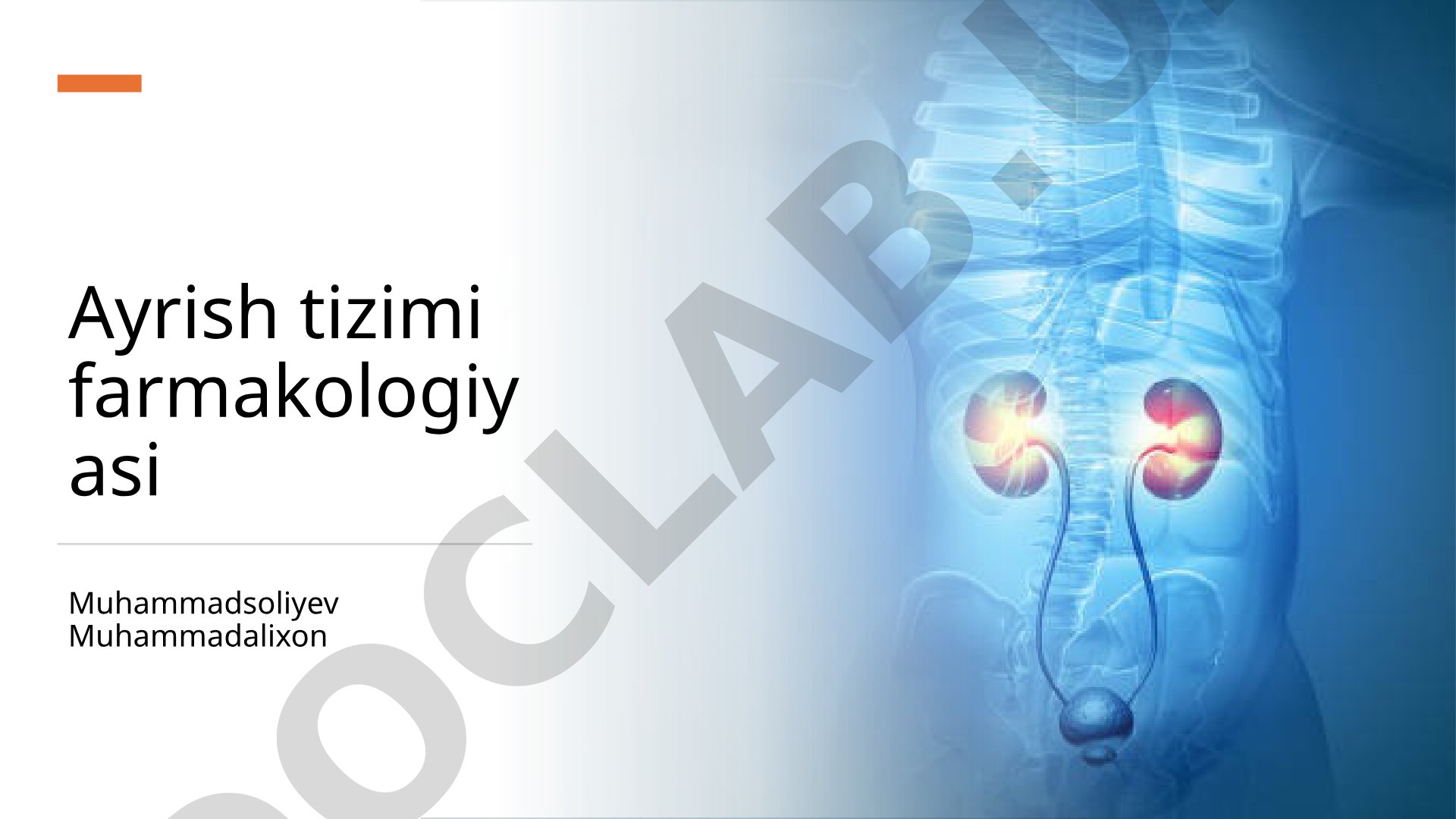 Ayrish tizimi farmakologiyasi