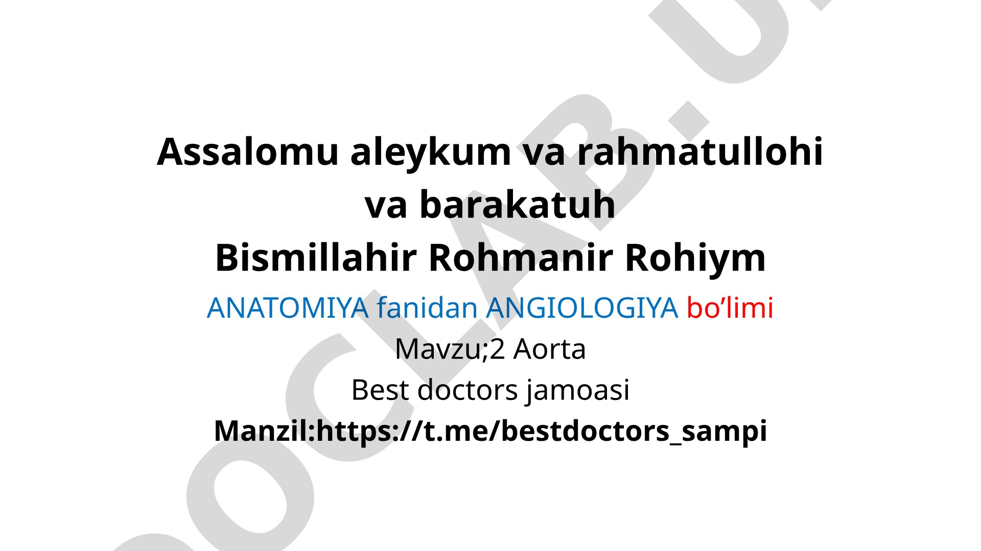 Aorta qismlari va anatomiyasi