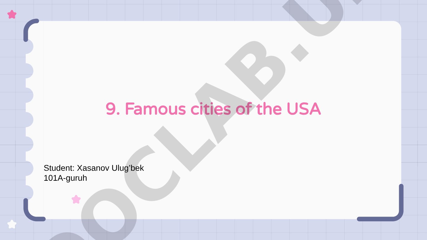 Famous cities of the USA