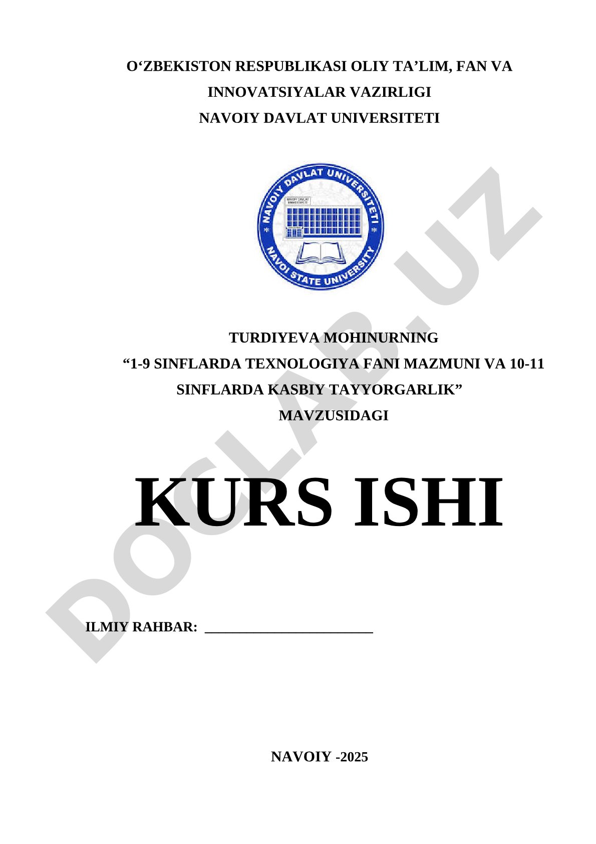1-9 sinflarda texnologiya fani mazmuni va 10-11 sinflarda kasbiy tayyorgarlik