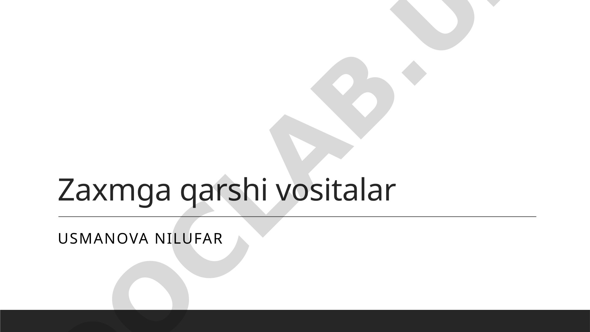 Zaharlanish turlariga mos keladigan antidotlar va ularning ishlash prinsiplari