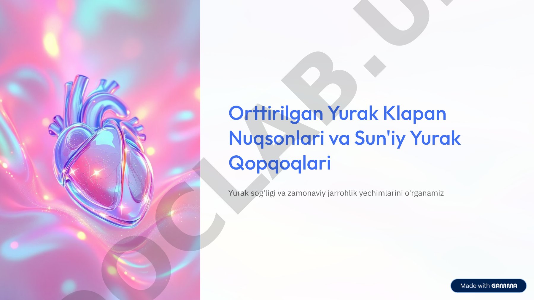 Orttirilgan Yurak Klapan Nuqsonlari va Sun'iy Yurak Qopqoqlari