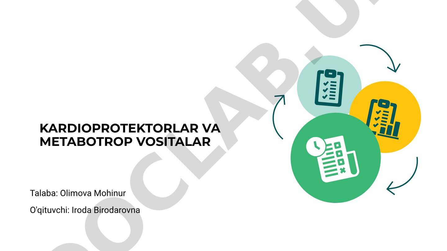 Kardioprotektorlar va metabotrop vositalar