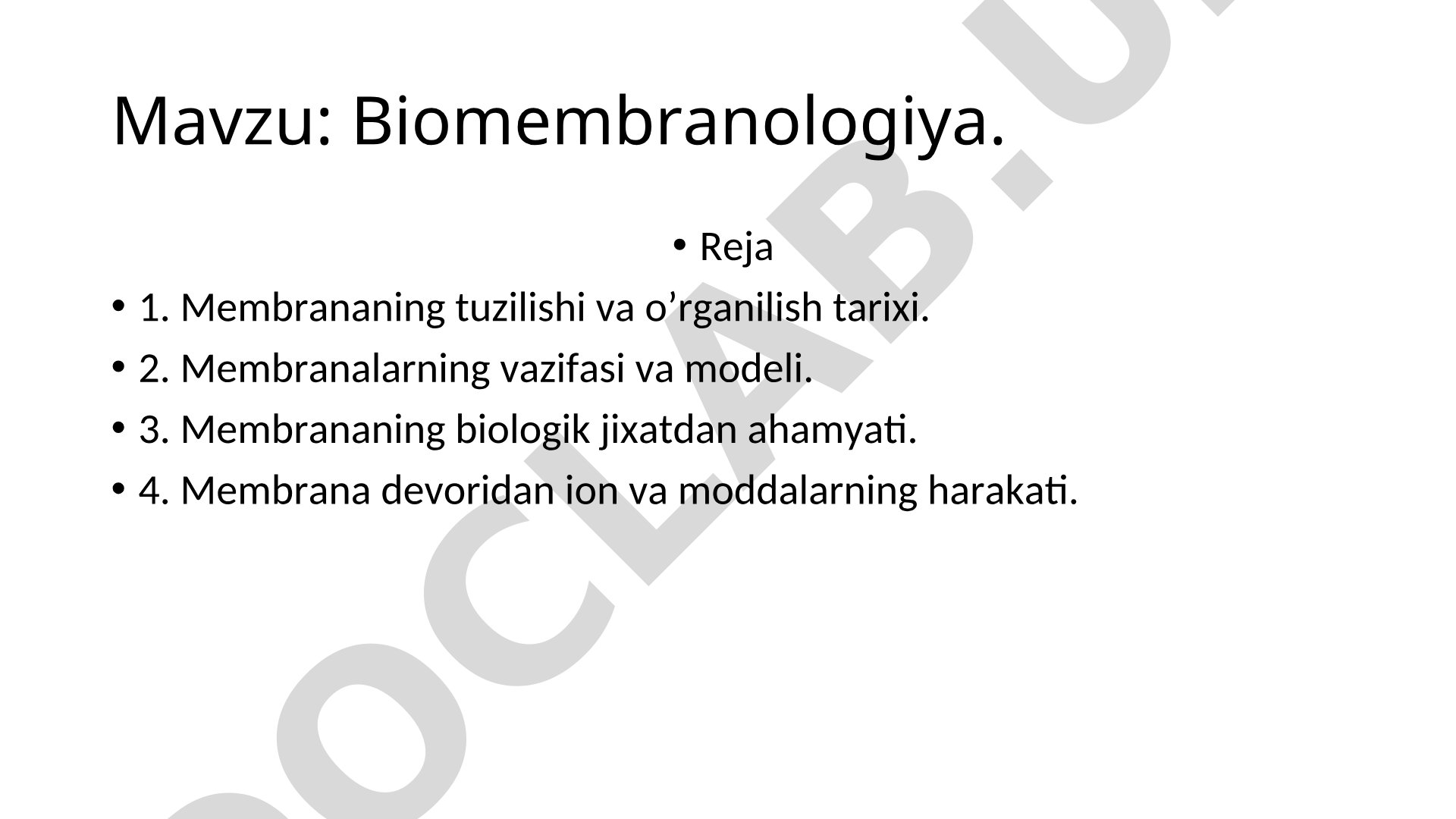 Biomembranologiya