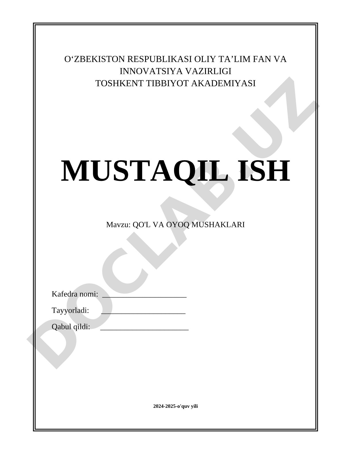 Qo'l va oyoq mushaklari