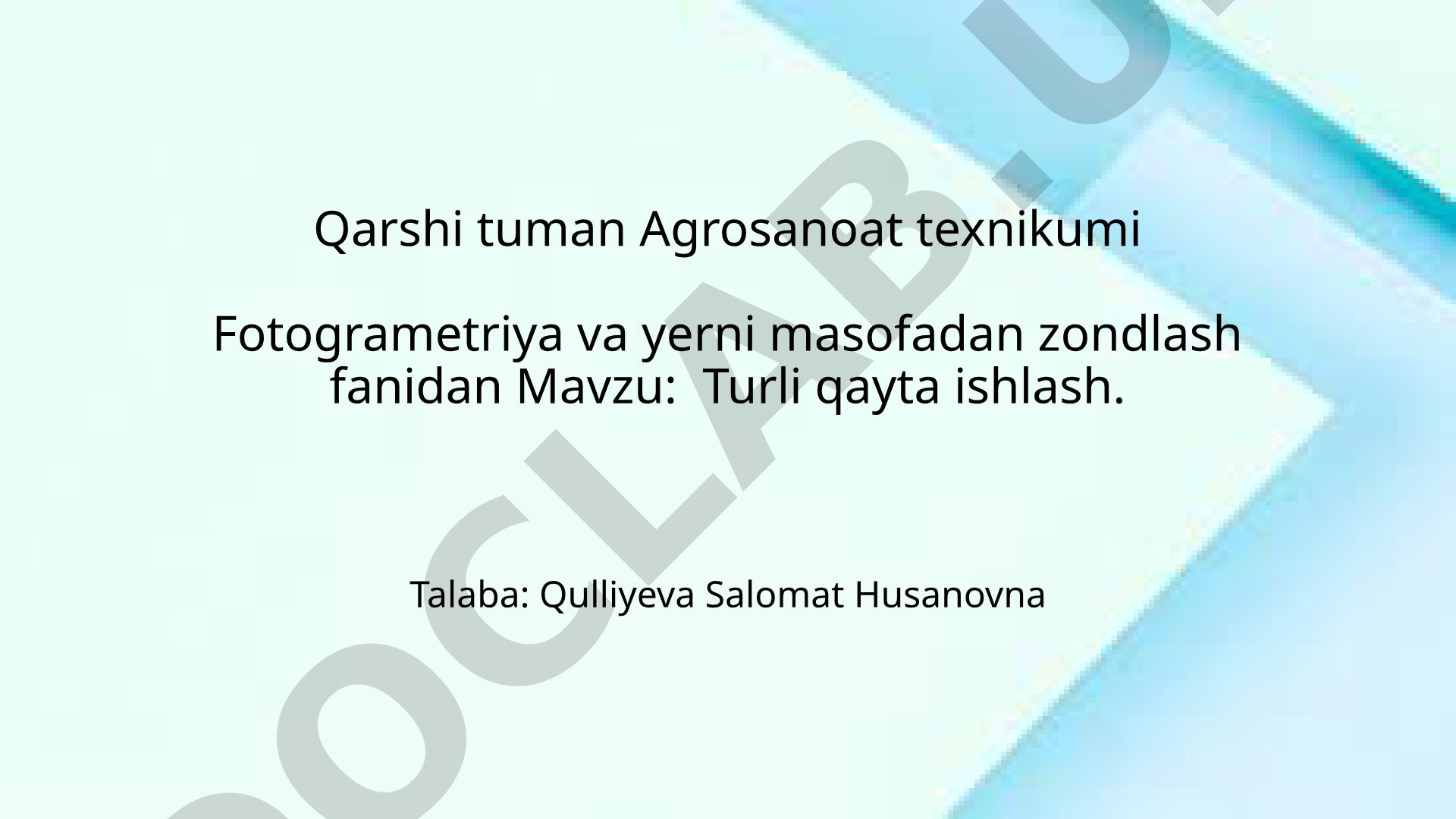 Turli qayta ishlash