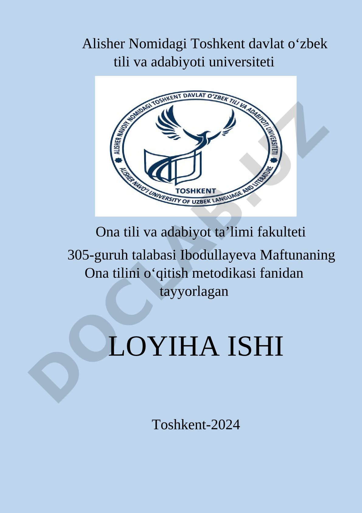 Tabassum bekati to'garak loyihasi