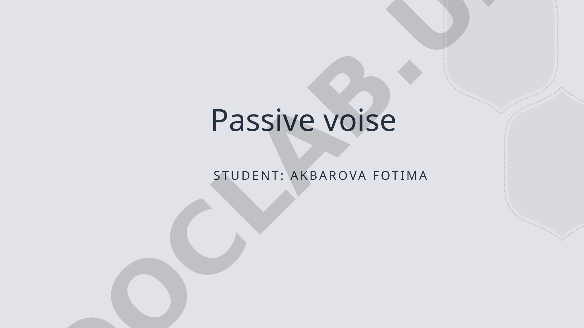Passive Voice in Academic Writing: Structure and Usage
