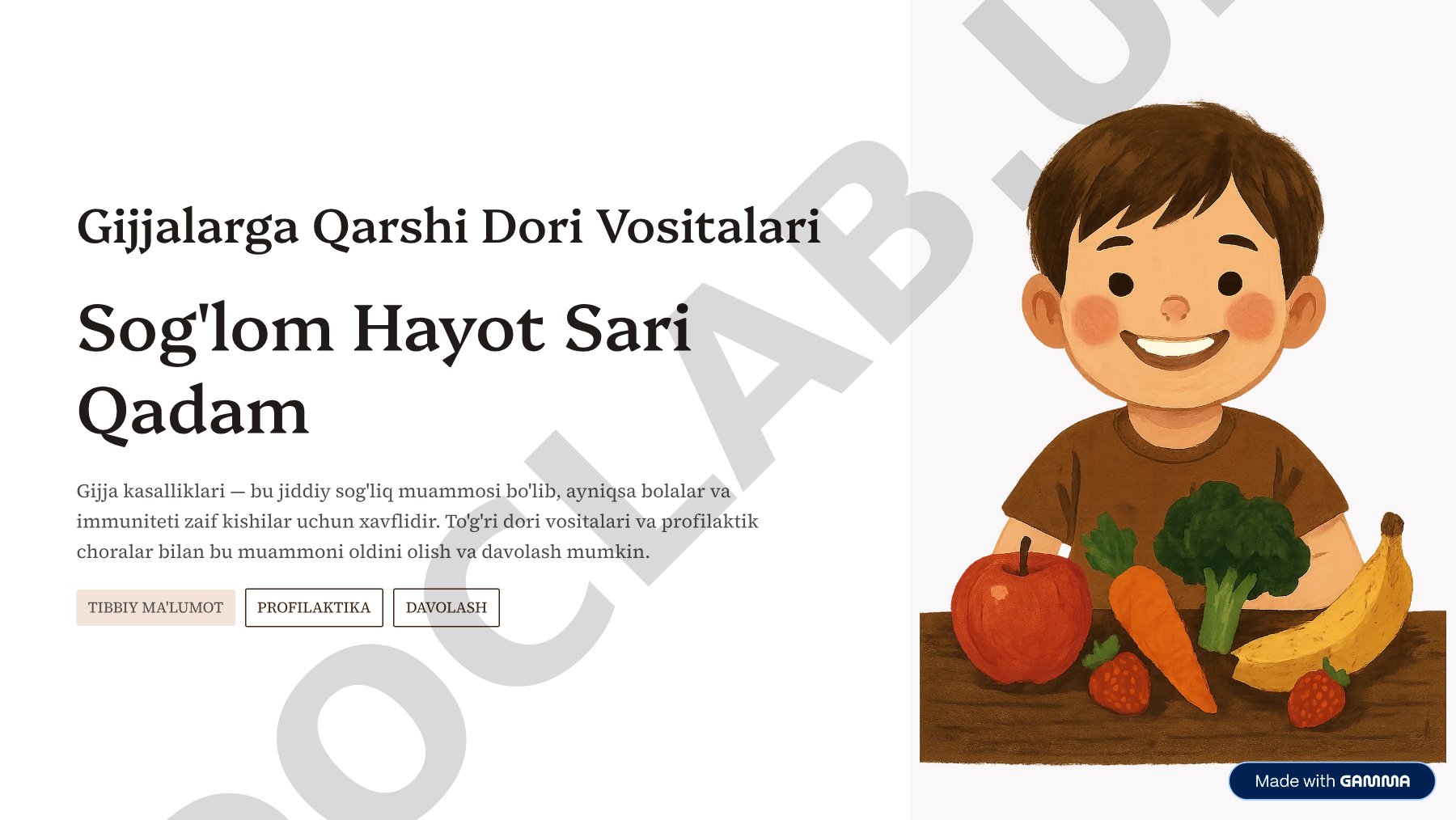 Gijjalarga qarshi dori vositalari va profilaktika