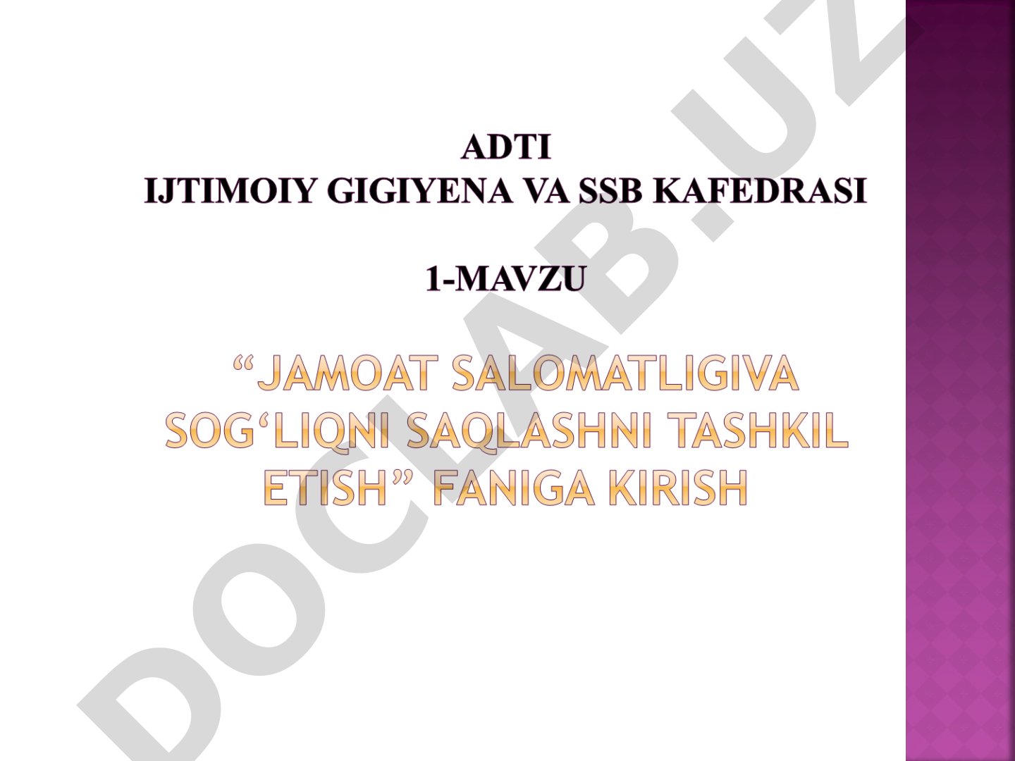 Statistika va sog'liqni saqlashda tadqiqot usullari