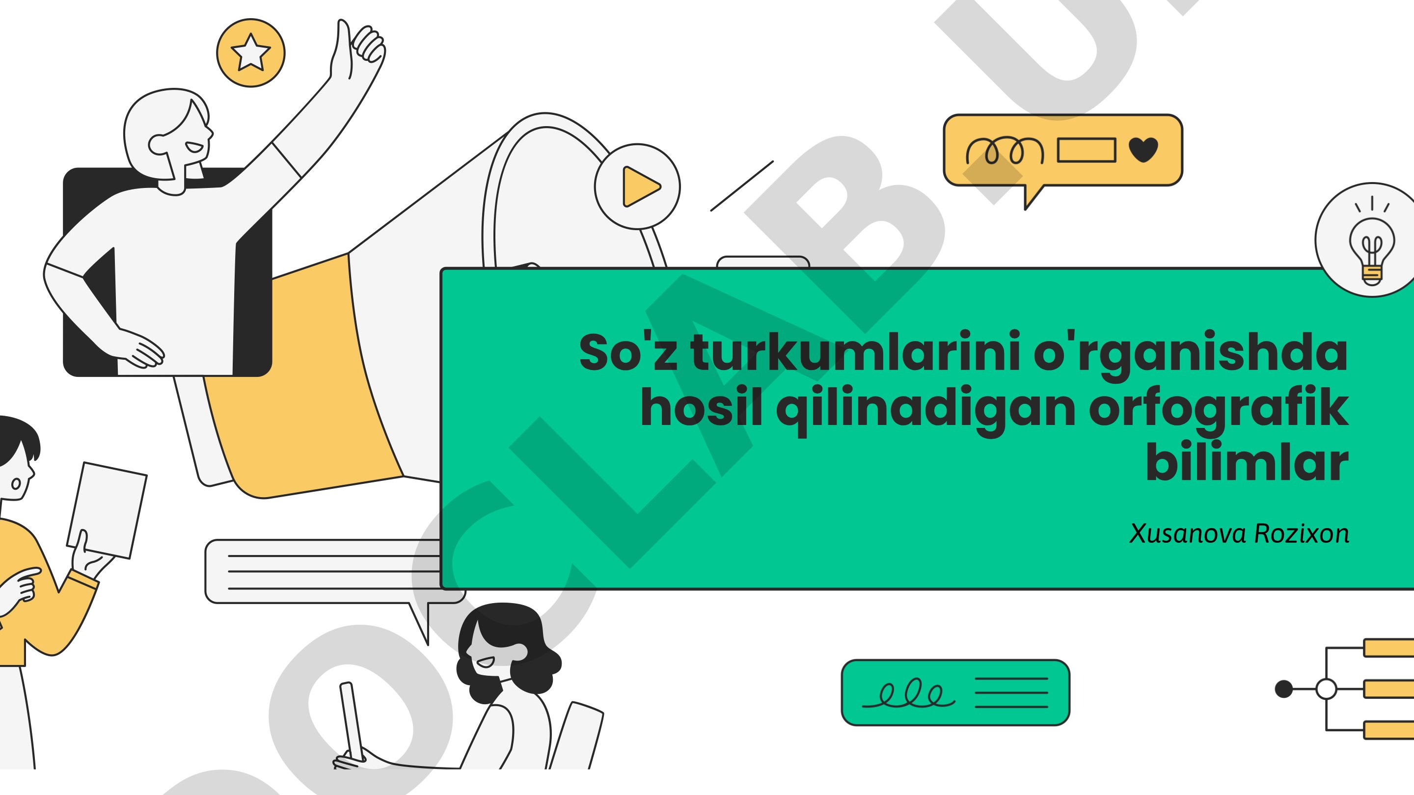 So'z turkumlari va orfografik bilimlar