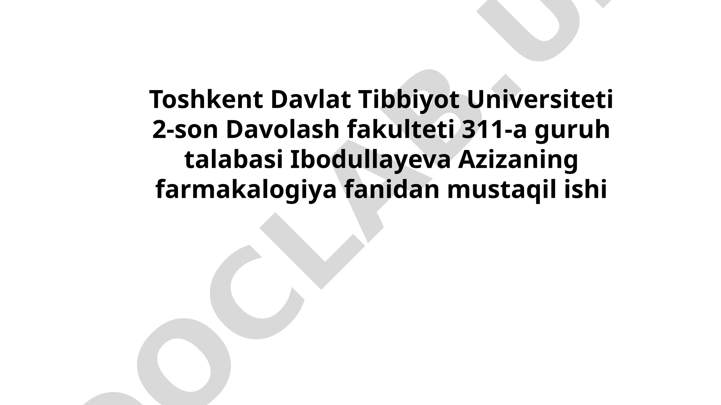 Kardioprotektorlar va Metabotrop Vositalar