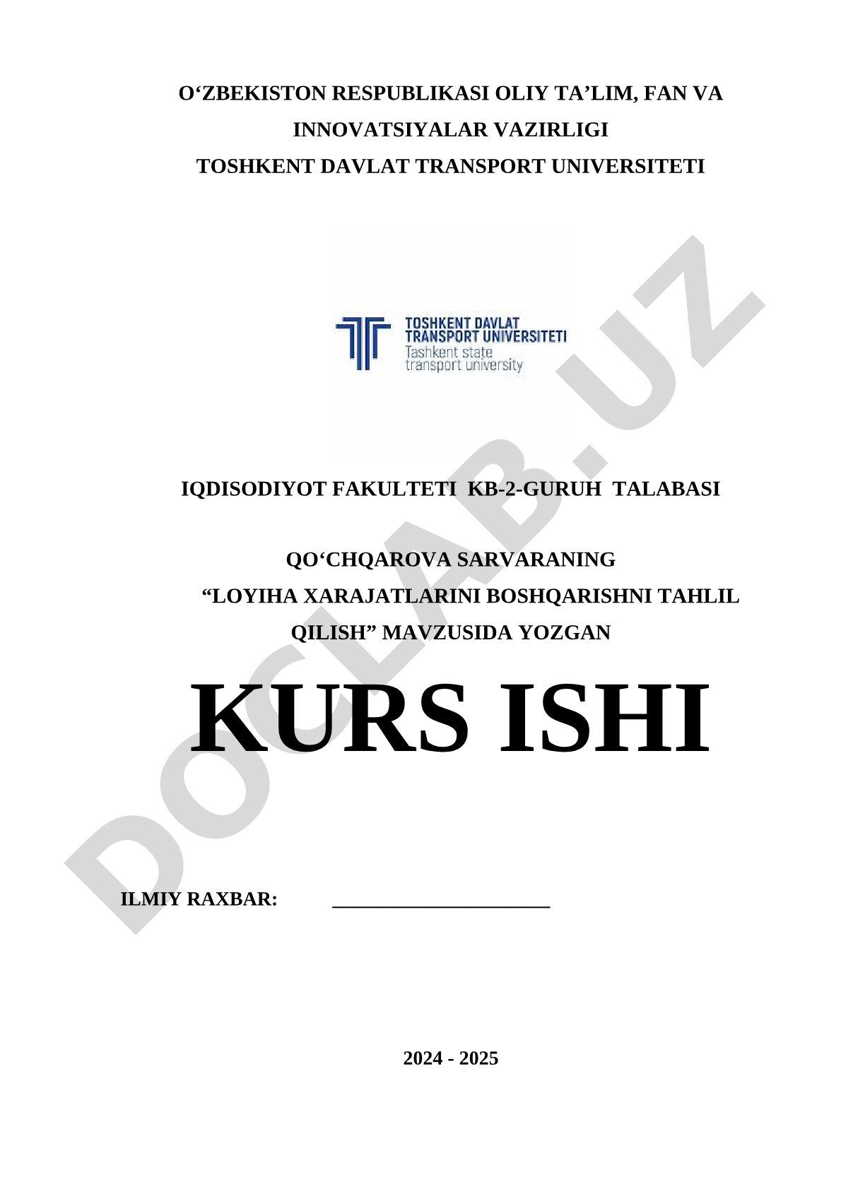 Loyiha xarajatlarini boshqarishni tahlil qilish