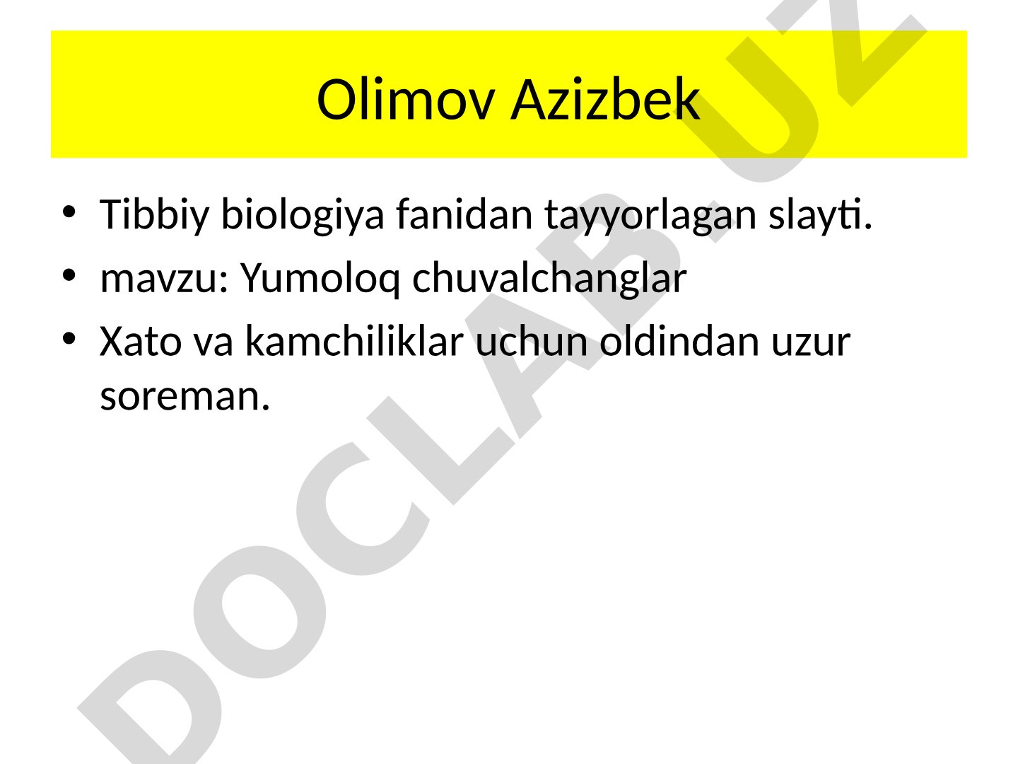Yumaloq chuvalchanglar
