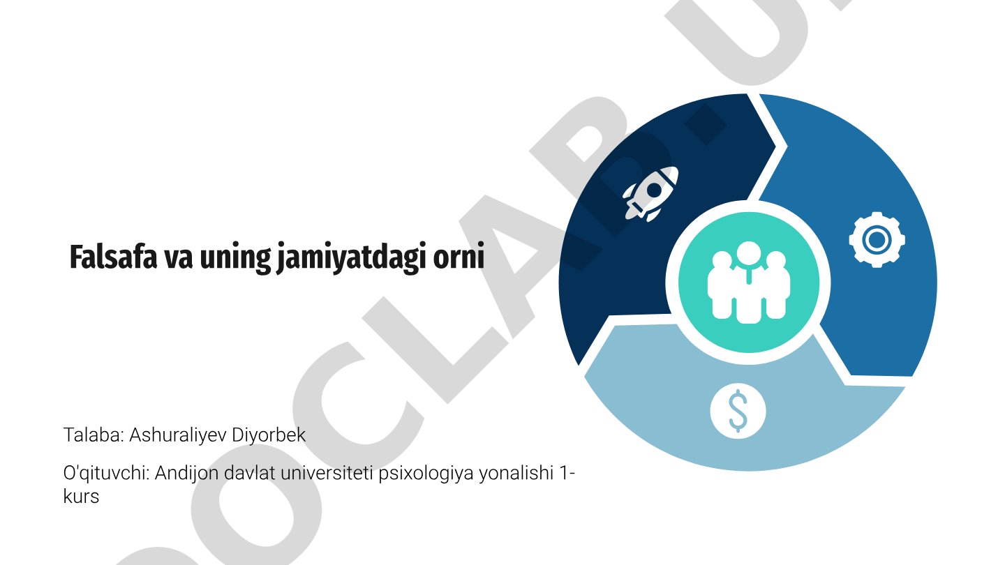 Falsafa va uning jamiyatdagi orni