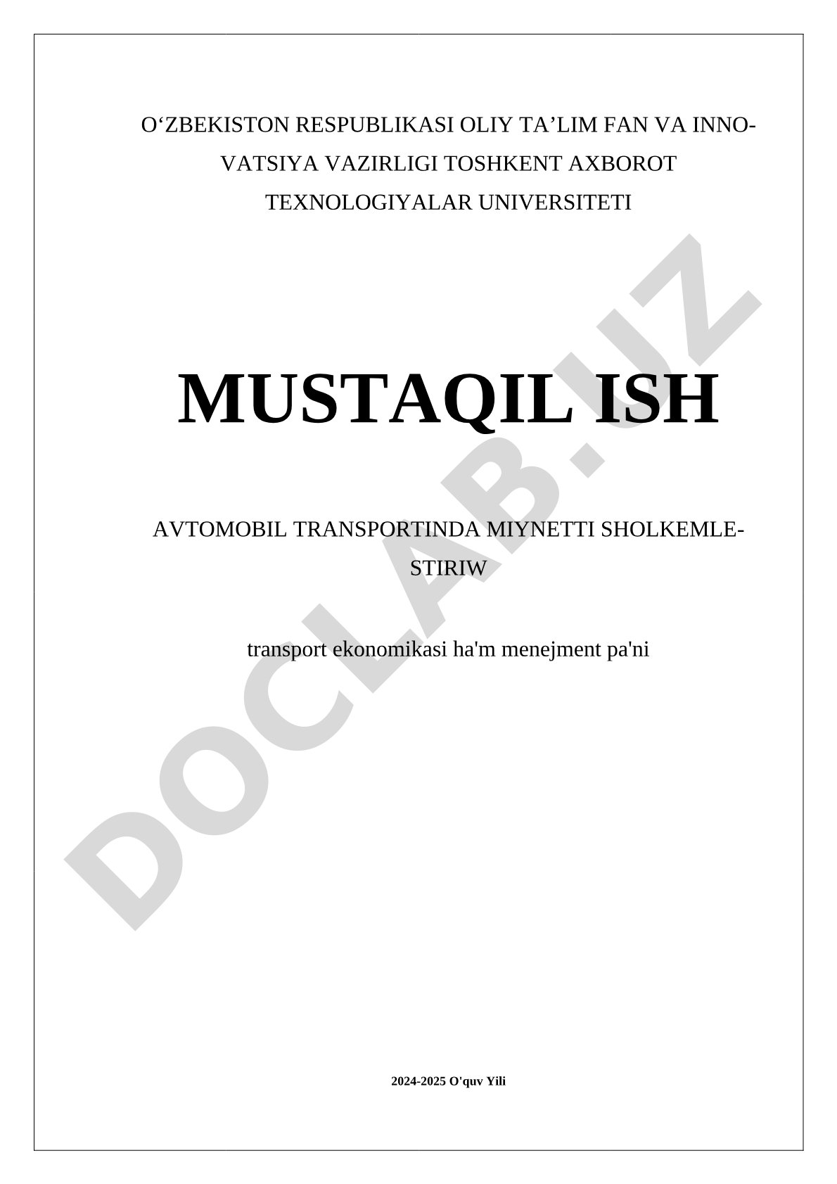 Avtomobil transportida miynetti sholkemlestiriw