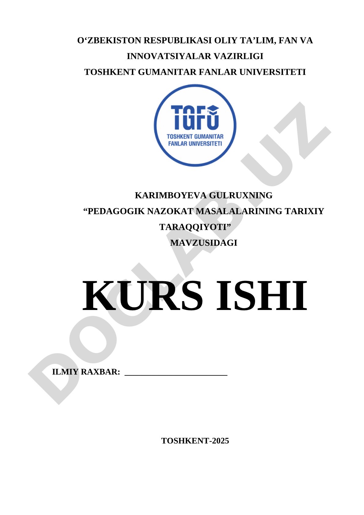 Pedagogik nazokat masalalarining tarixiy taraqqiyoti