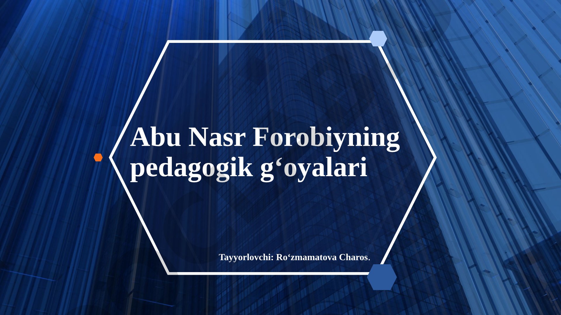 Abu Nasr Forobiyning pedagogik g‘oyalari