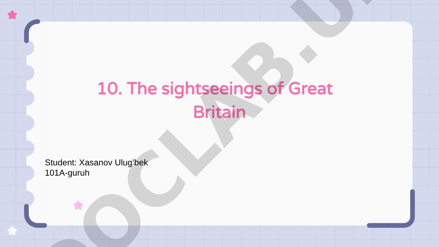 The Sightseeings of Great Britain